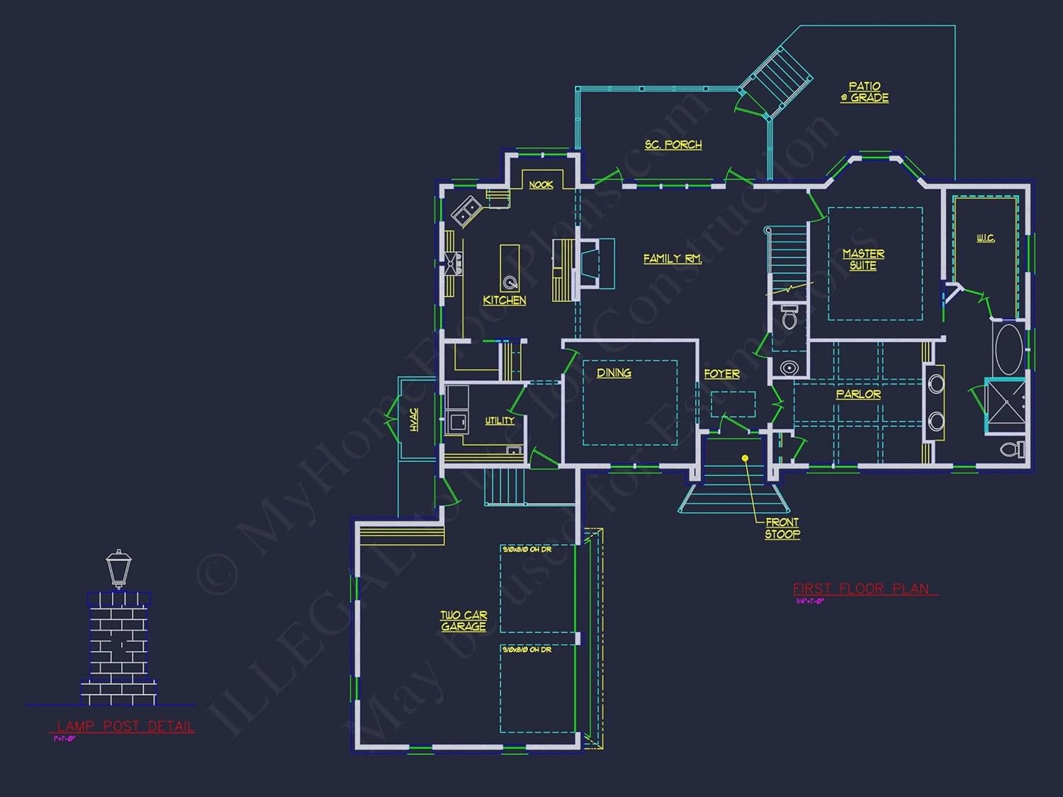10-1861 HOUSE PLAN - Traditional 4-Bedroom House Plan & Blueprint Designs