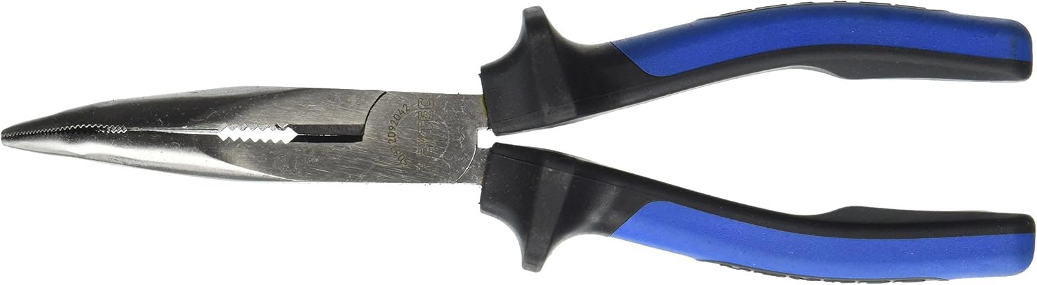 Heytec 50812092042 45 Degree Angle Snipe Nose Plier, Silver/Black/Blue