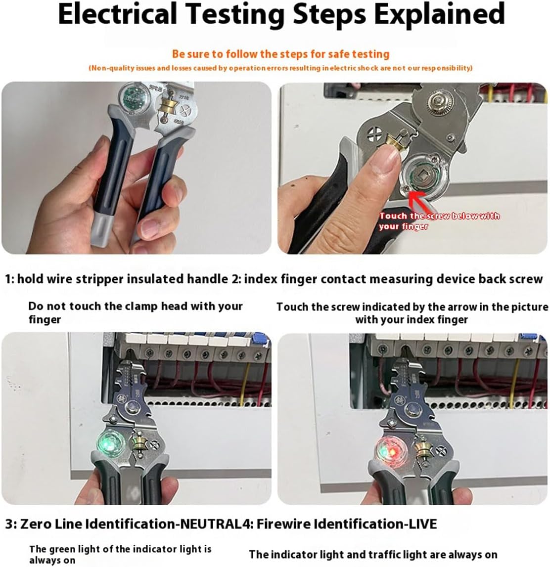 8 in 1 wire stripper with voltage tester, Wire Stripper, Cutter, Crimper with Voltage Tester,Used for electrician work wire stripping tools, electrician enthusiasts repair tools