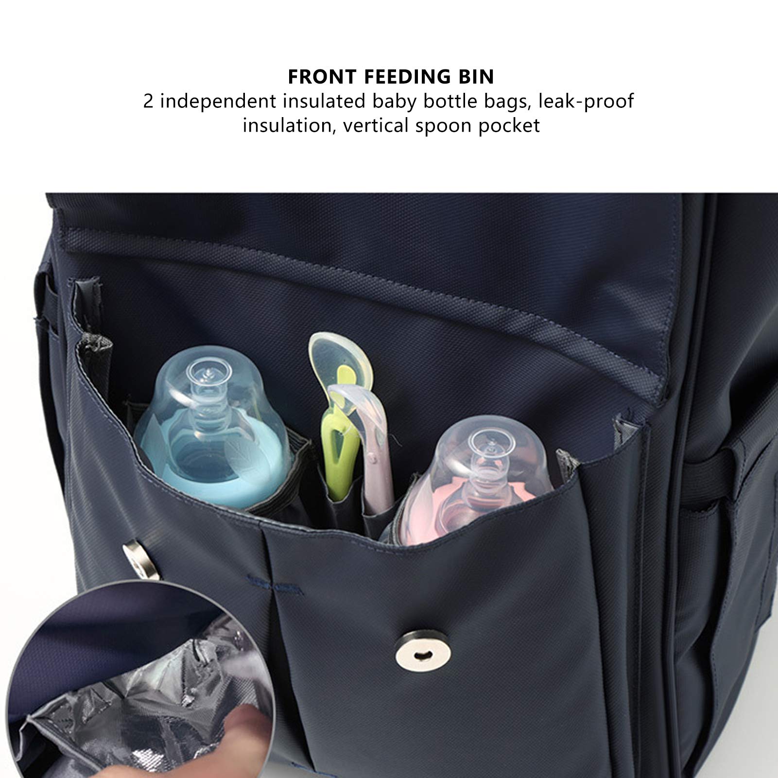 Borsa per Pannolini per Neonati, Zaino per Neonati Zaino per Neonati Essentials Borsa con Manico Zaino da Viaggio Unisex Elegante Borse per Pannolini Zaino da Viaggio per Mamma,