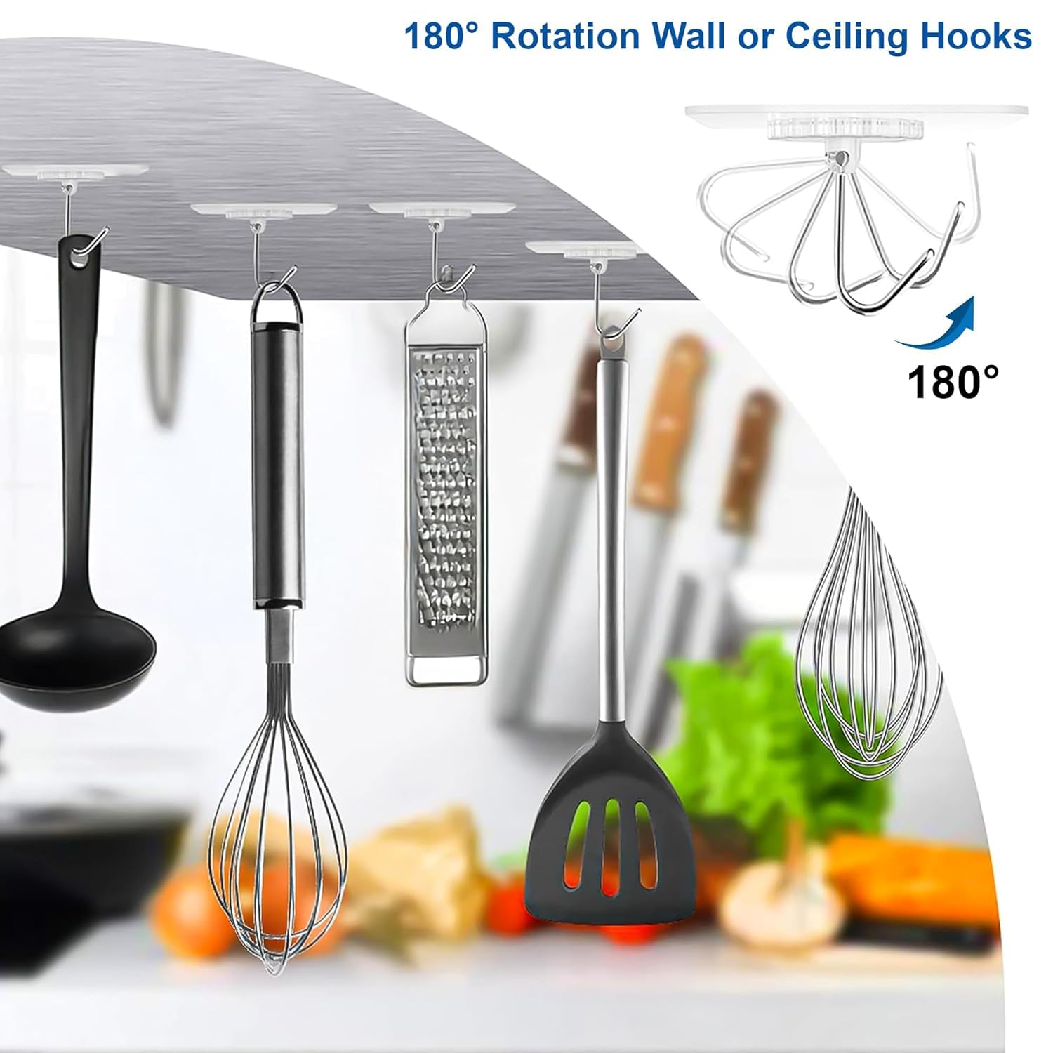 ITALIX Adhesive Wall Hooks - No Drill! -3