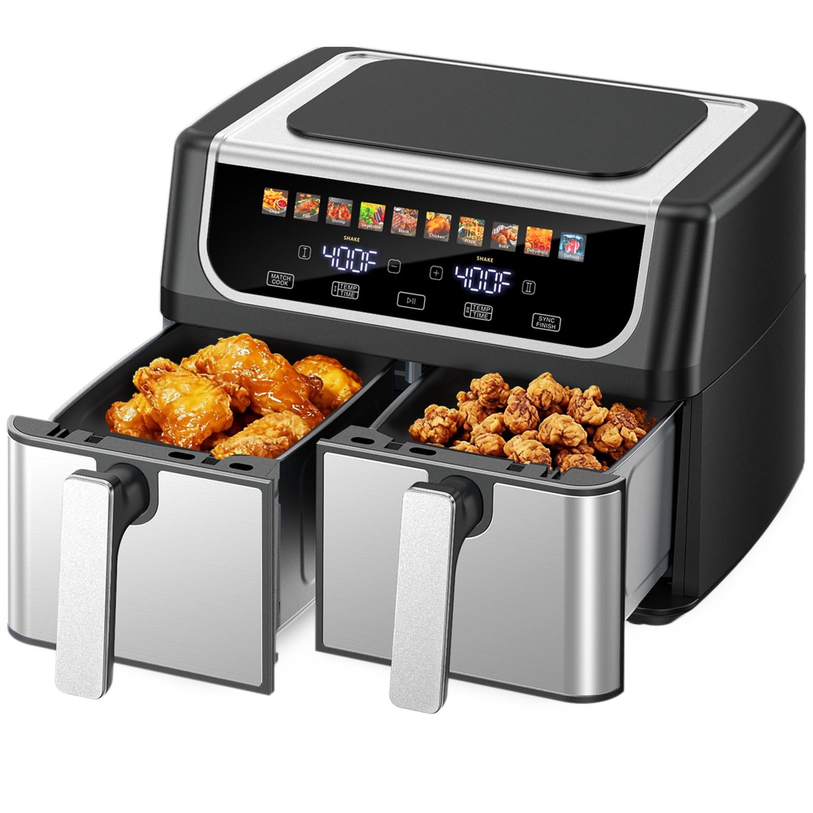 OLIXIS Dual Basket Air Fryer, 9.5 Quart