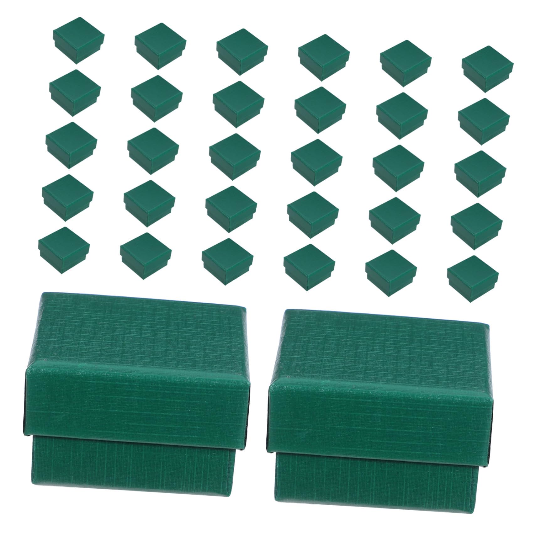 Organisateur de bijoux portable petit format boîtes vertes colliers et bagues