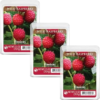 FUSION by Scentsationals Scented Wax Fragrance Melts - Wild Raspberry - Wax Cubes Pack, Home Warmer Tart, Electric Wickless Candle Bar Air Freshener, Spa Aroma Decor Gift - 2.5oz (3-Pack)'