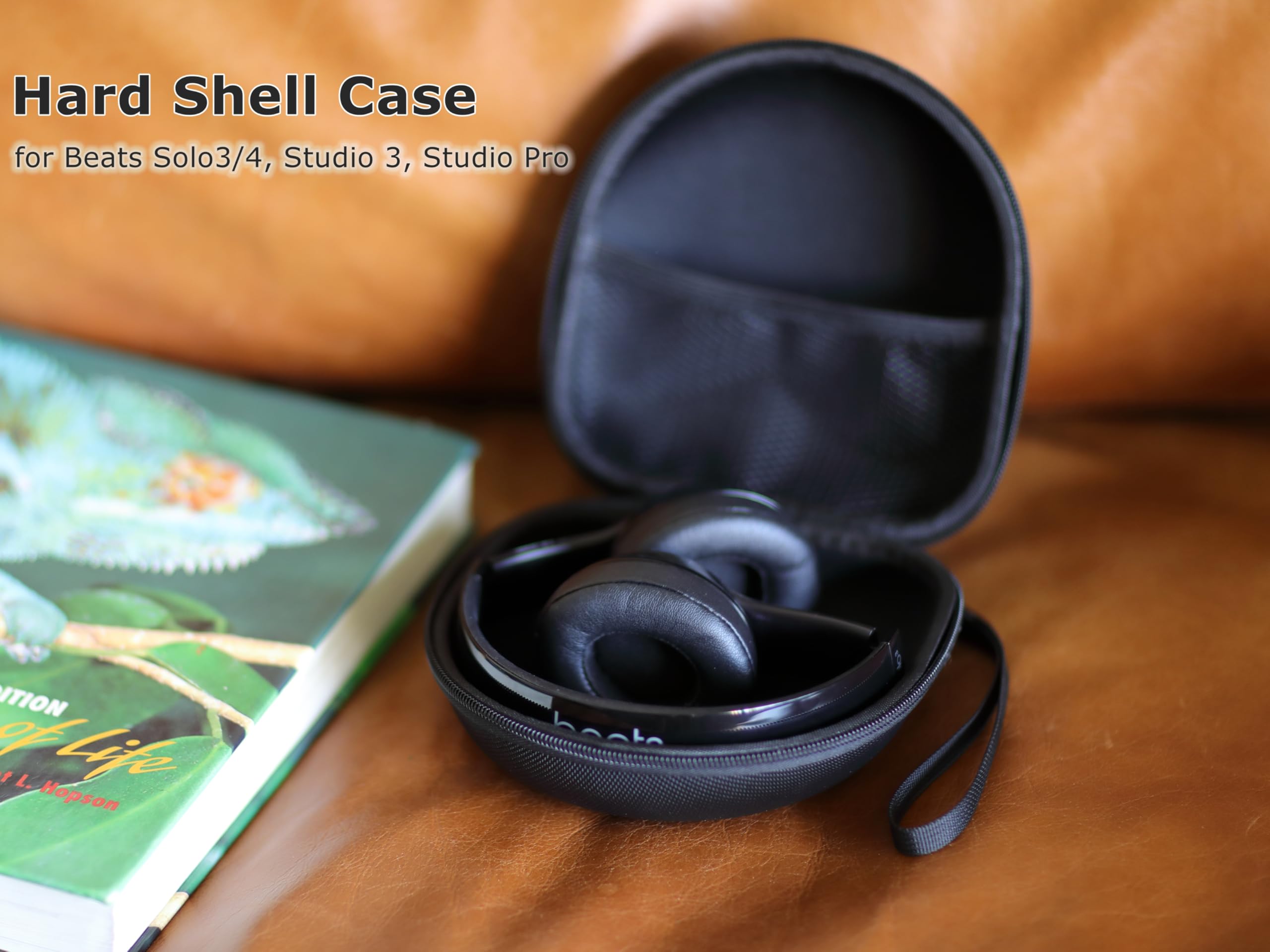 Ginsco New Hard Case Compatible with Soundcore/BERIBES/TOZO/KVIDIO/SNOY MDR7506/ATH M30X/Marshall Major V, with Beats Solo 3/4 Studio Pro Bluetooth Headphones. Portable Travel Carrying Headphone Case