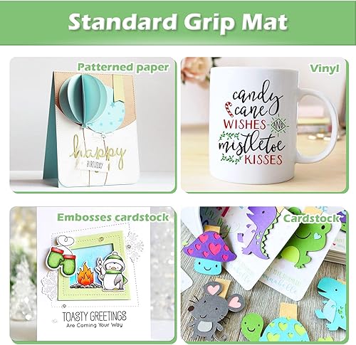 Miniatura 10 de HTVRONT Variedad de alfombrillas de corte para Cricut, paquete de 2 alfombrillas de corte de 12 x 12 pulgadas para Cricut MakerMaker 3Explore