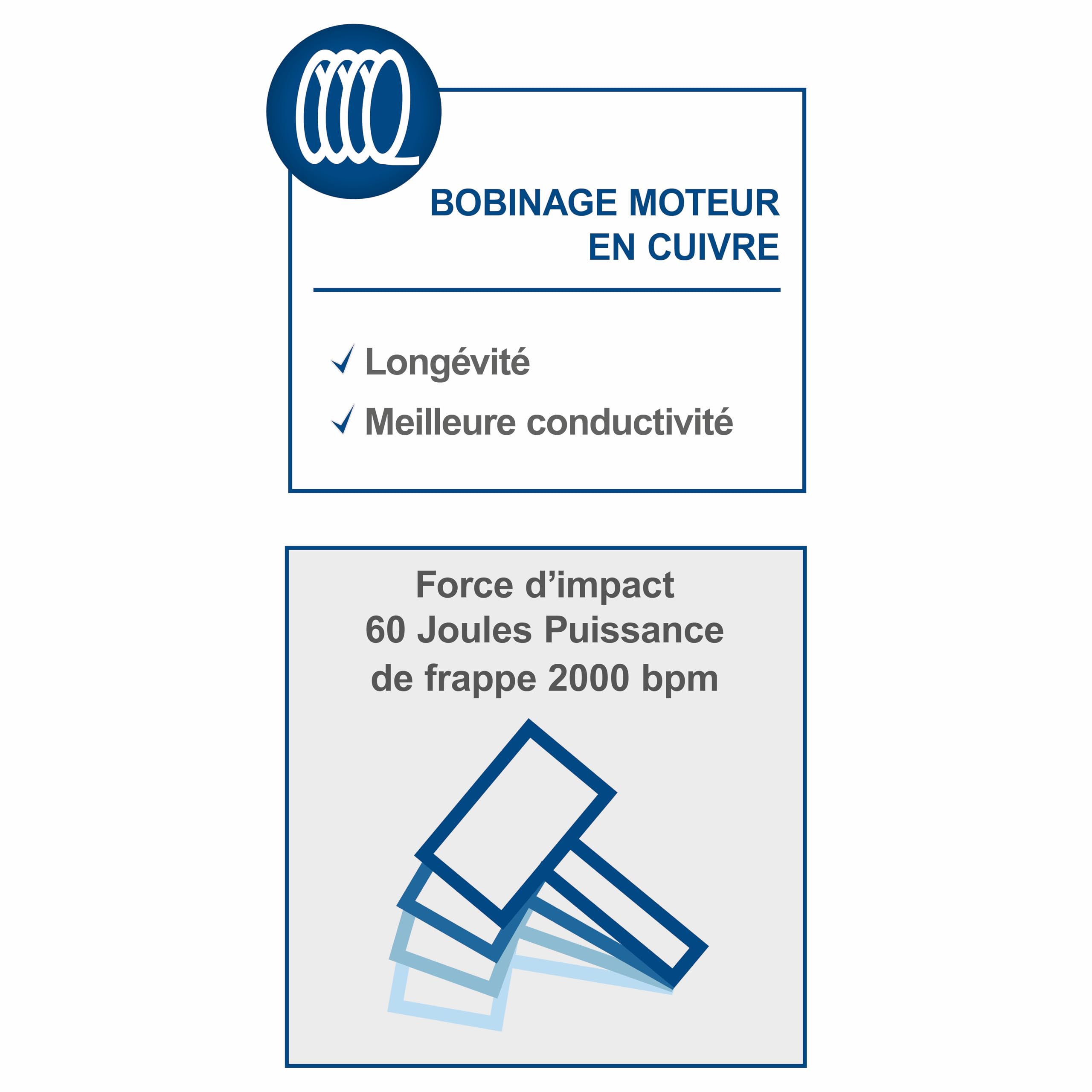 Scheppach Marteau Piqueur AB2000 - Puissance absorbée 1700W - force d‘impact de 60 Joules - Mandrin SDS-Max - mallette de transport, burin pointu + burin plat inclus