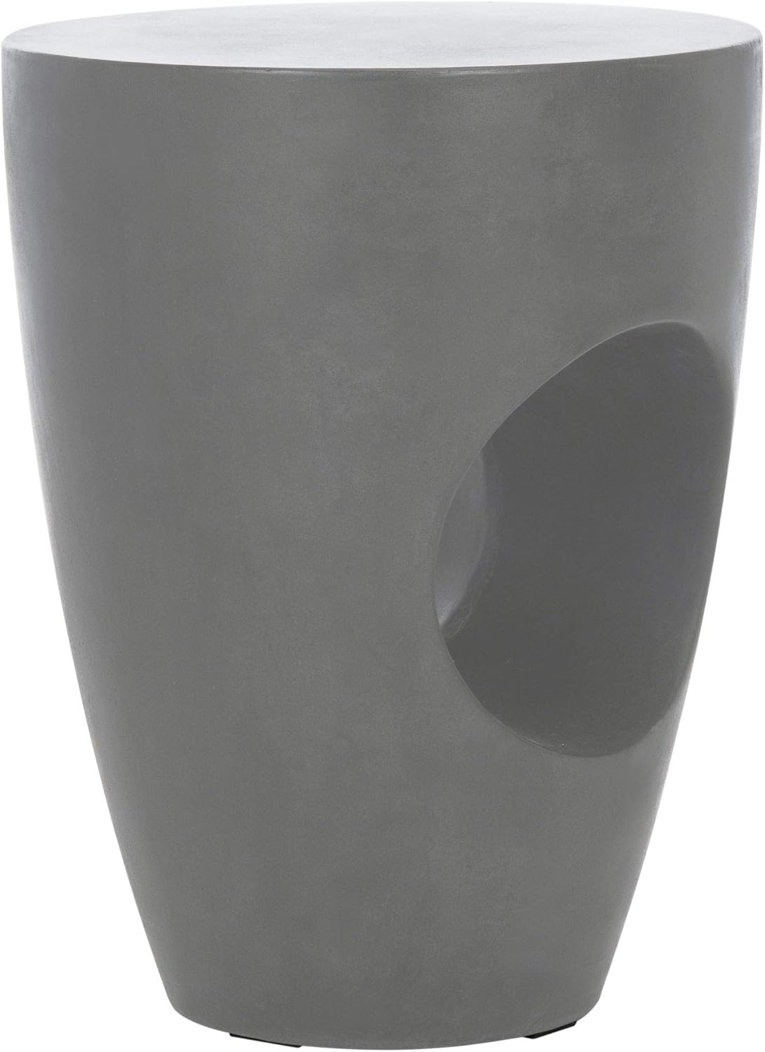 Safavieh Outdoor Collection Aishi Modern Concrete Ivory Round 17.7-inch Accent Table