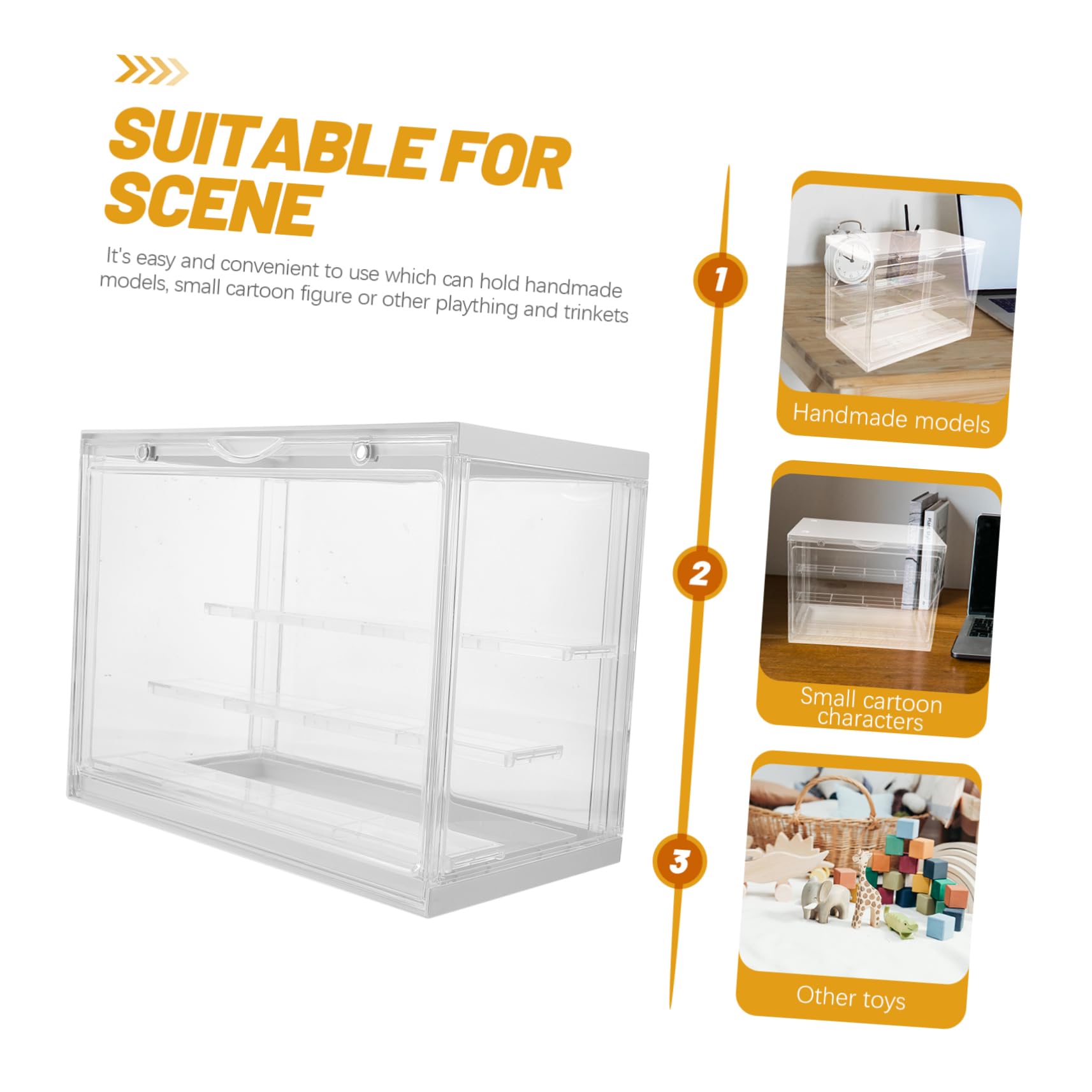 Caja de Exhibición para Figuras de 3 Capas en Abs Transparente