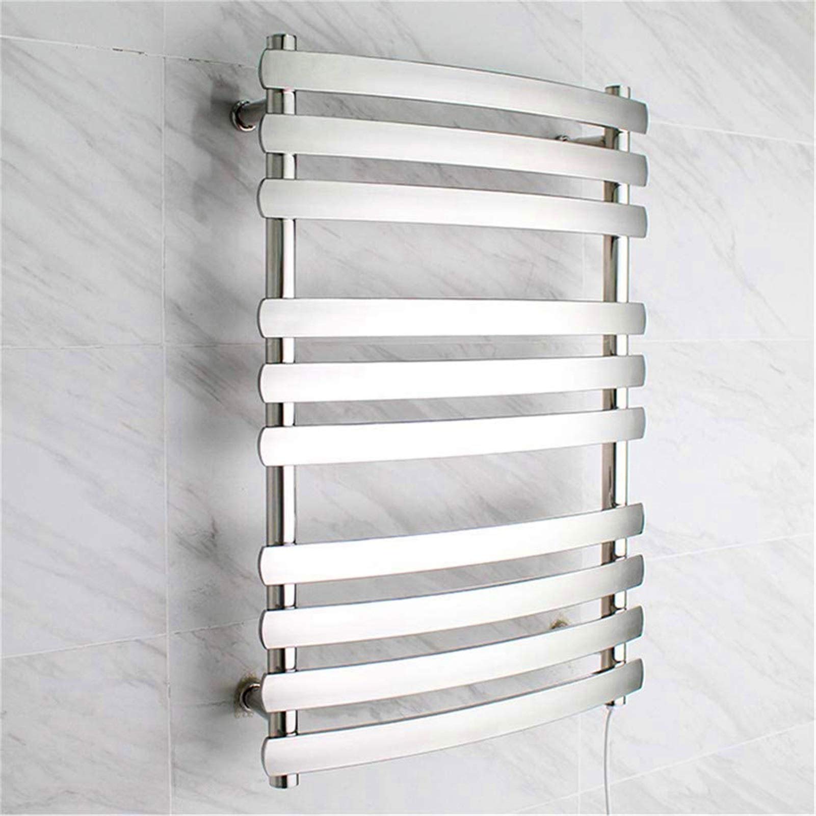 Toallero eléctrico de acero inoxidable con 10 barras para baño