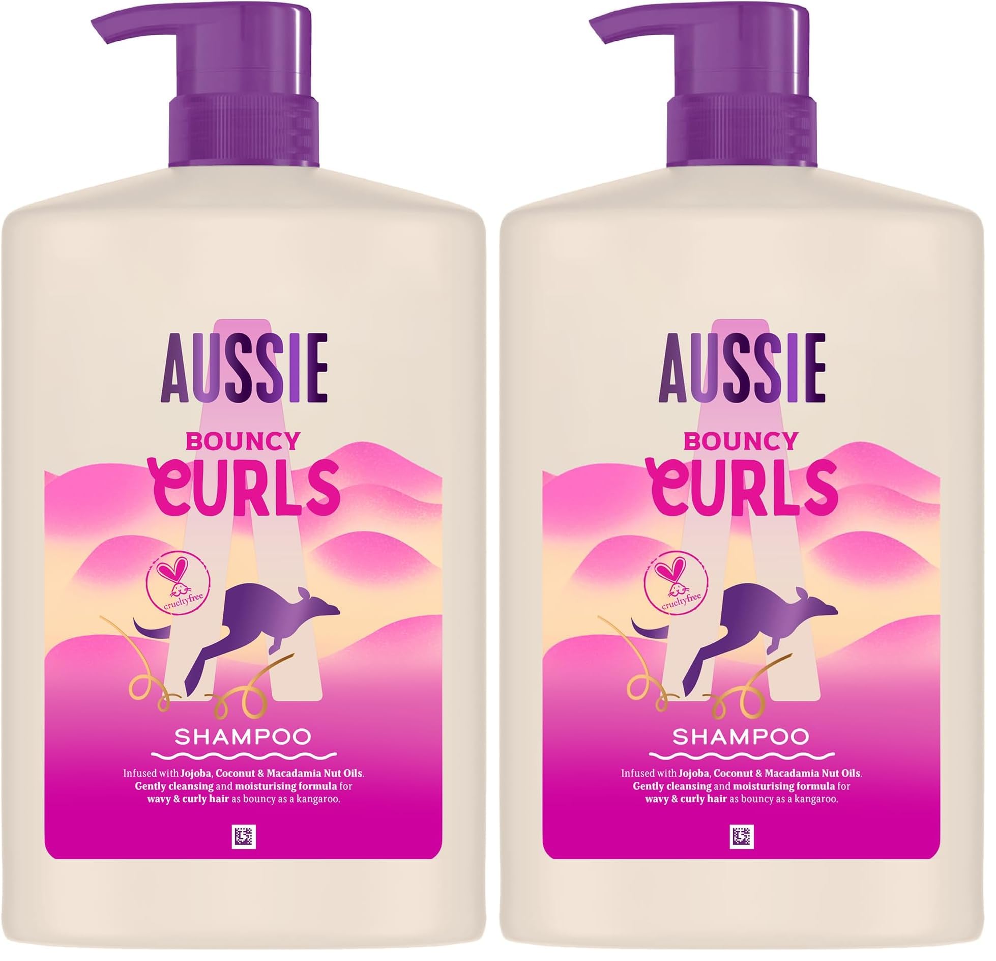 Aussie Bouncy Curls Dalgalı ve Kıvırcık Saçları Arındıran ve Nemlendiren Şampuan 1000ml (2 paketi)