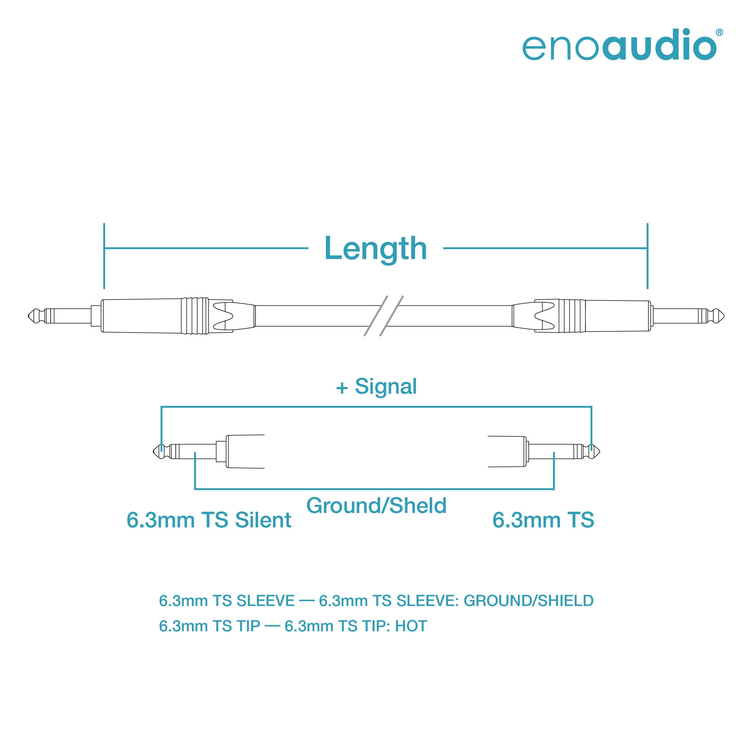 enoaudio Mogami 2524 Instrument Cable | Neutrik Silent Switch 6.3mm TS 6,3mm TS | HiFi - 7.0 m - Image 2