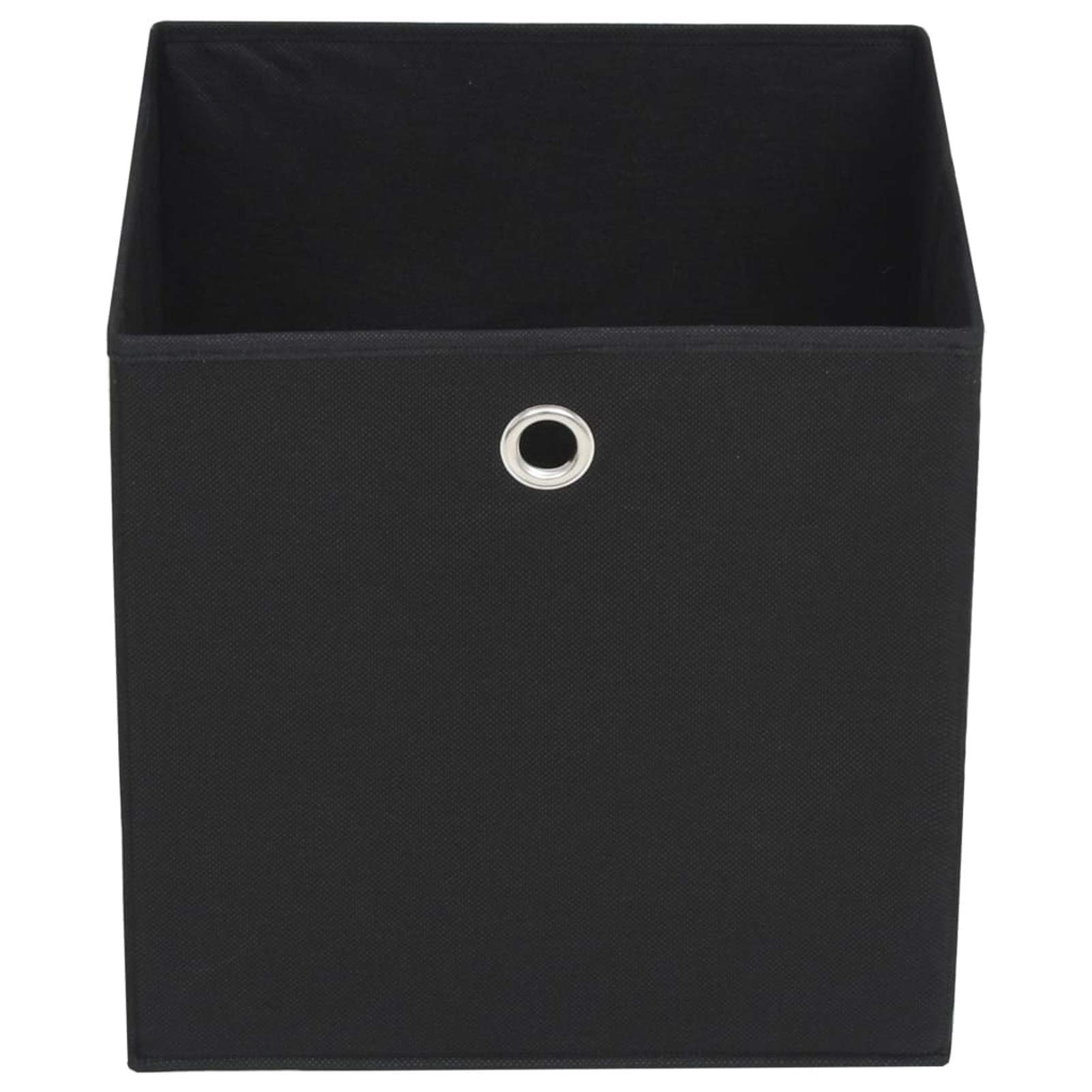 LAPOOH Aufbewahrungsboxen 10 STK. Vliesstoff 32 x 32 x 32 cm Schwarz, Spielzeugkiste, Aufbewahrungskiste, Kleideraufbewahrung, Kleideraufbewahrung & Organisation