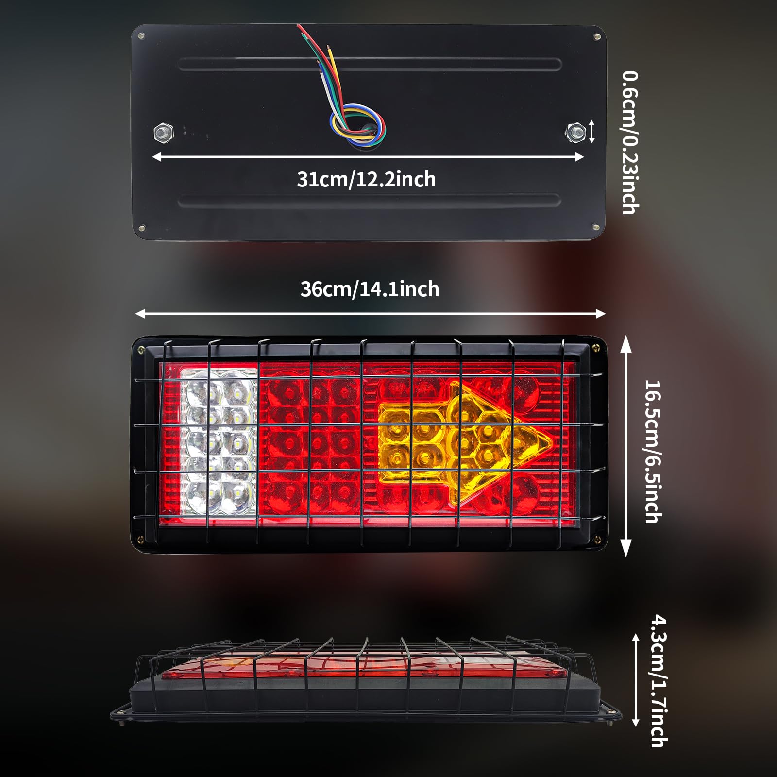 Luci Posteriori per Camion (Arrow Square 12V)
