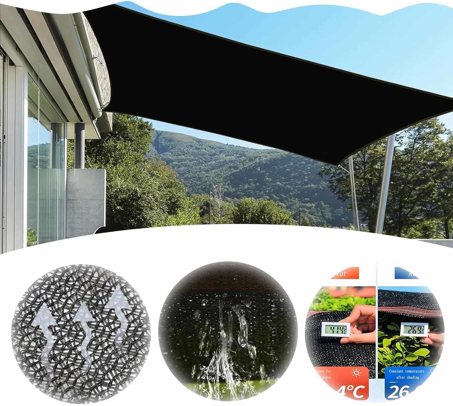Thickened and Durable Shade Netting, Uv Protection Shading Netting, Fence Privacy Netting, Shade Fabric for Greenhouse, Pergola, Balcony, Vegetable Garden, Patio, Parking Shed.,2.5x5m(8.2 * 16.4ft)