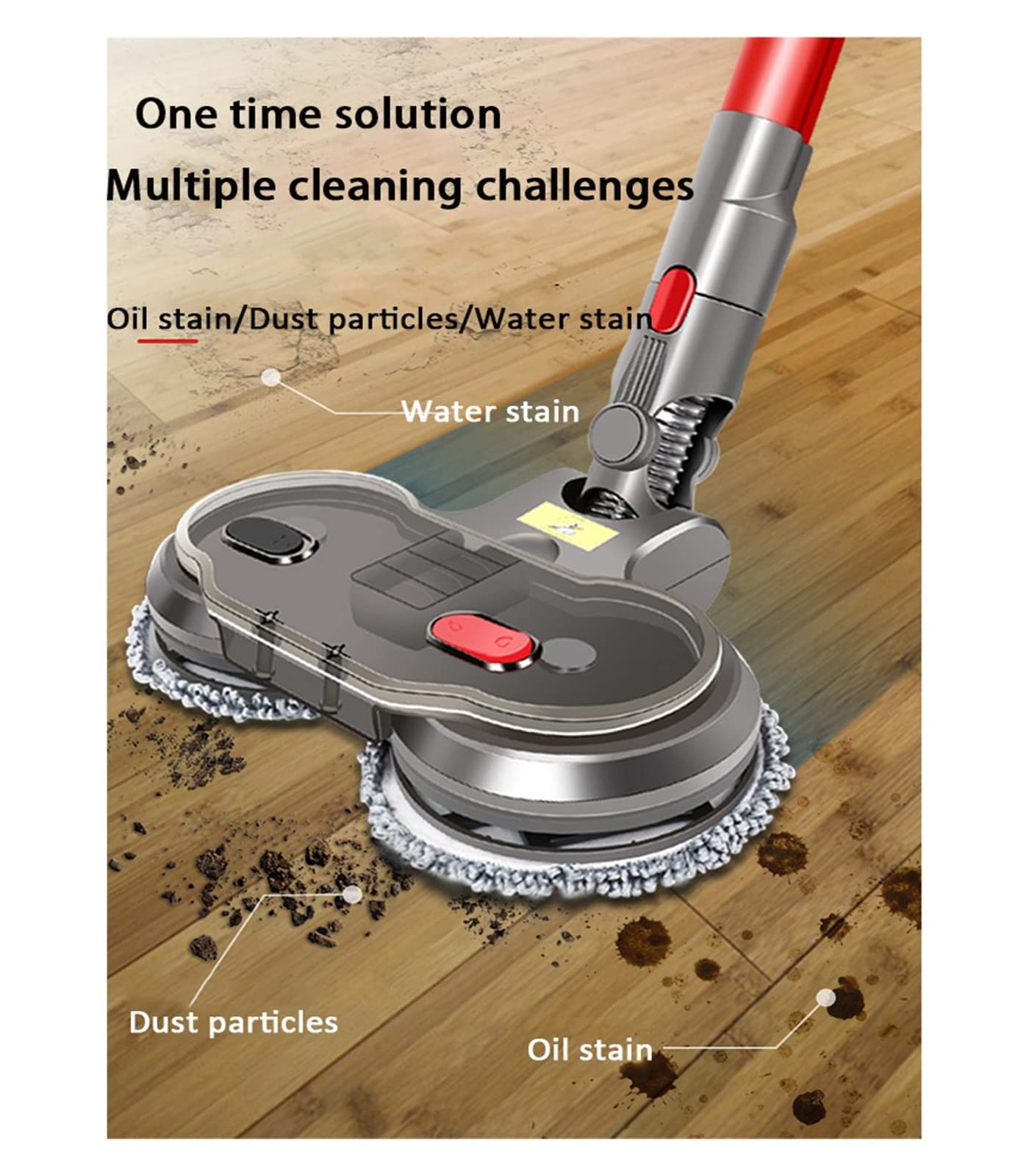 Kompatybilny z Dyson V7 V8 V10 V11. Akcesoria do odkurzaczy Głowica mopa Mop ssący Zintegrowany mop elektryczny do czyszczenia na sucho i na mokro