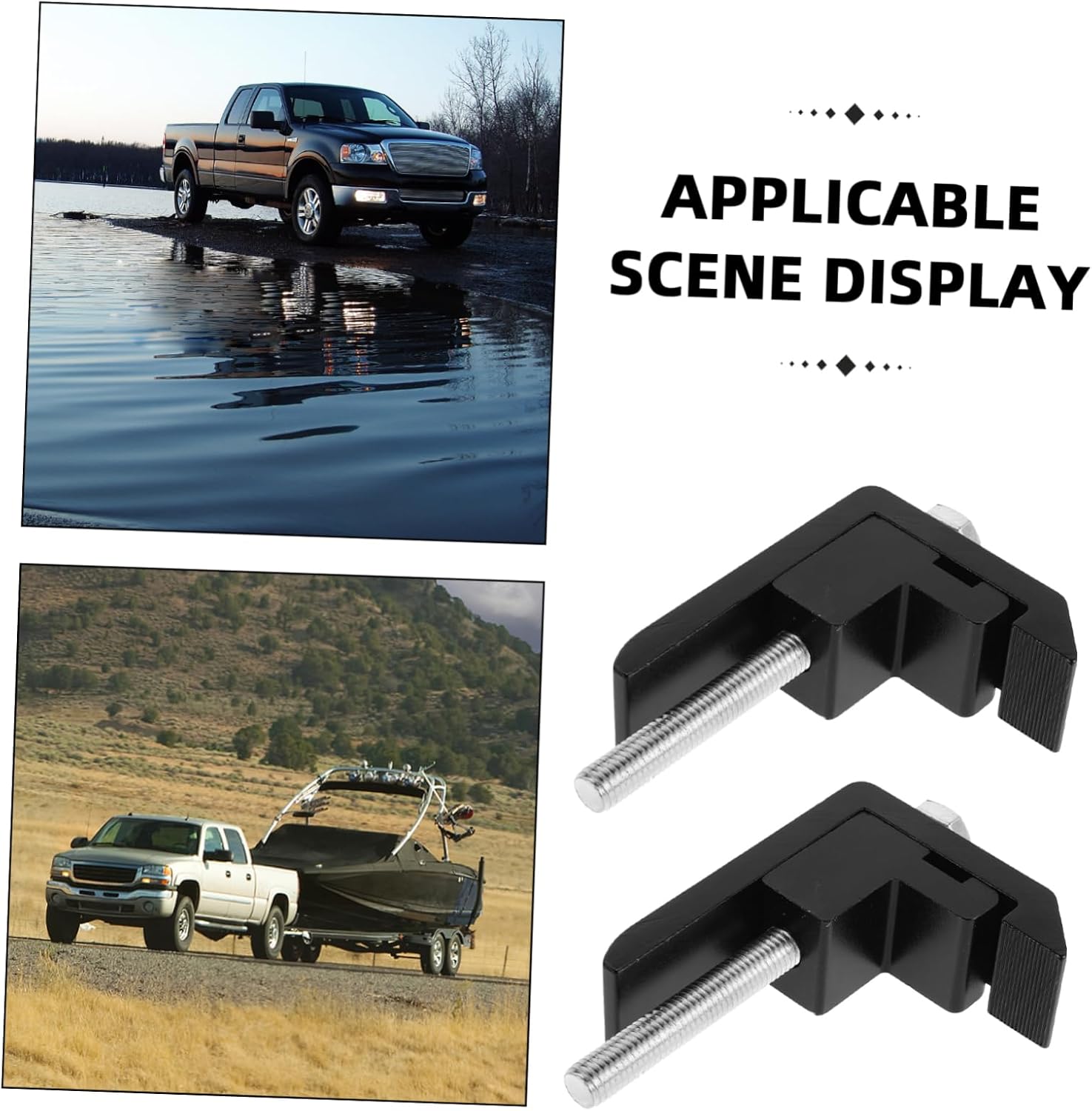Truck Bed Clamp Kit Aluminum Mounting Clamps Utility Track System Camper Topper Mounts Fit