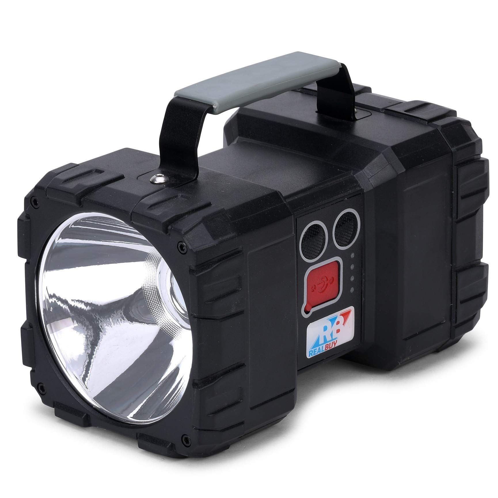 RealBuy LED Search Light 10W with 5000 mAh LiFePo4 Battery (Range 700 meters) - Rechargeable Portable Light with Multi-mode Emergency Flood Light & Signal Light, Battery Level Indicators (B083M52CZR) Amazon Price History, Amazon Price Tracker