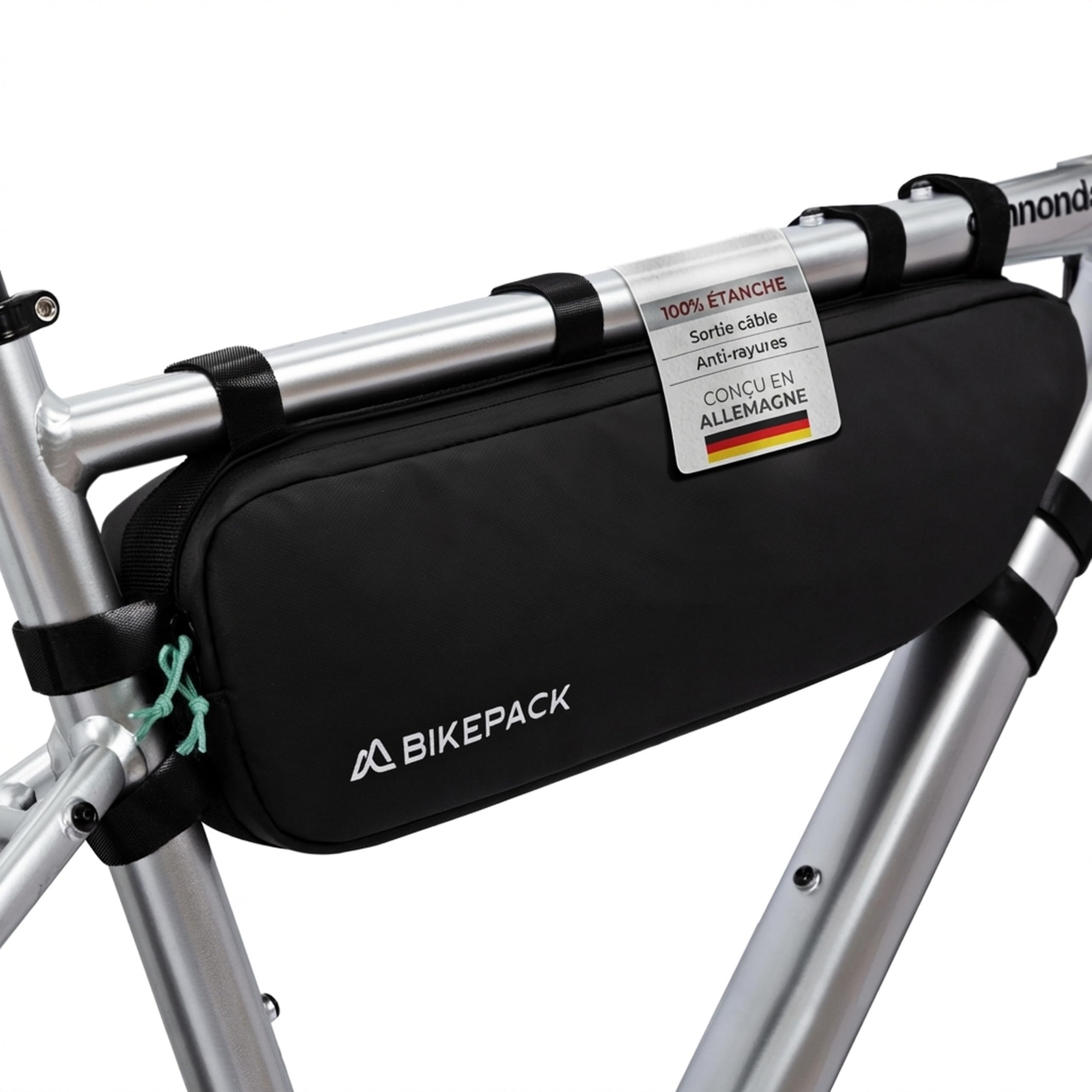 BIKEPACK Sacoche de vélo - Sacoche de vélo idéale pour vélo de route et VTT - Petite sacoche de tube supérieur parfaite comme sacoche/sacoche de vélo de qualité supérieure, BP002
