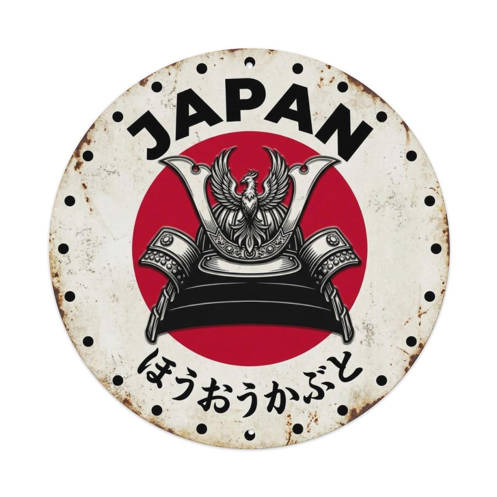 Phoenix Helmet Japan Warrior Armor Historic Metal Tin Sign
