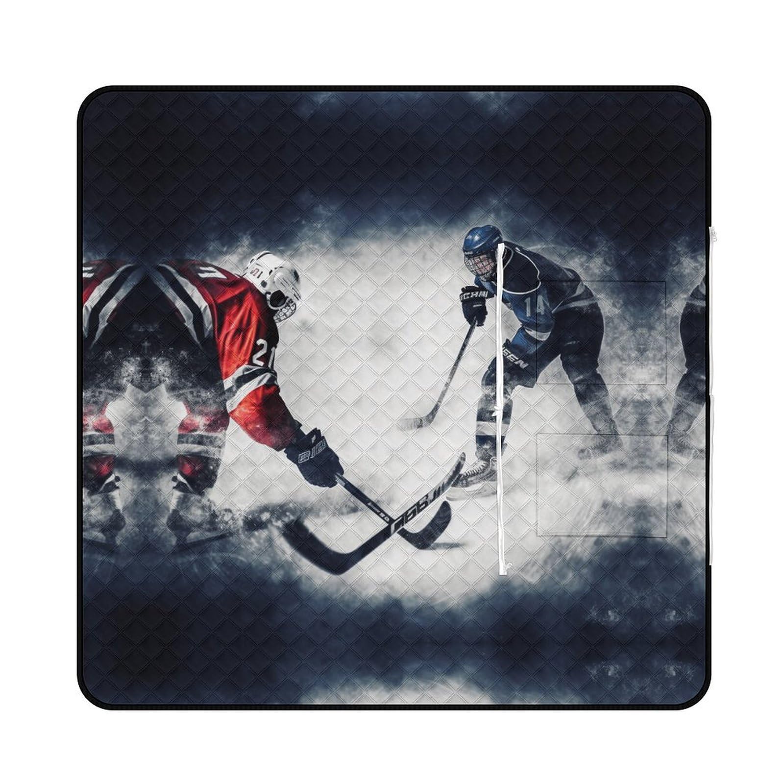 Tapis de pique-nique imprimé hockey couverture de plage pliable