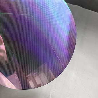 8-Inch Silicon Wafer - Decommissioned Photolithography Chip for Art Framing, Tech Exhibition, STEM Education & DIY Craft | Integrated Circuit Display Piece 8 inch Photolithography Wafer 09