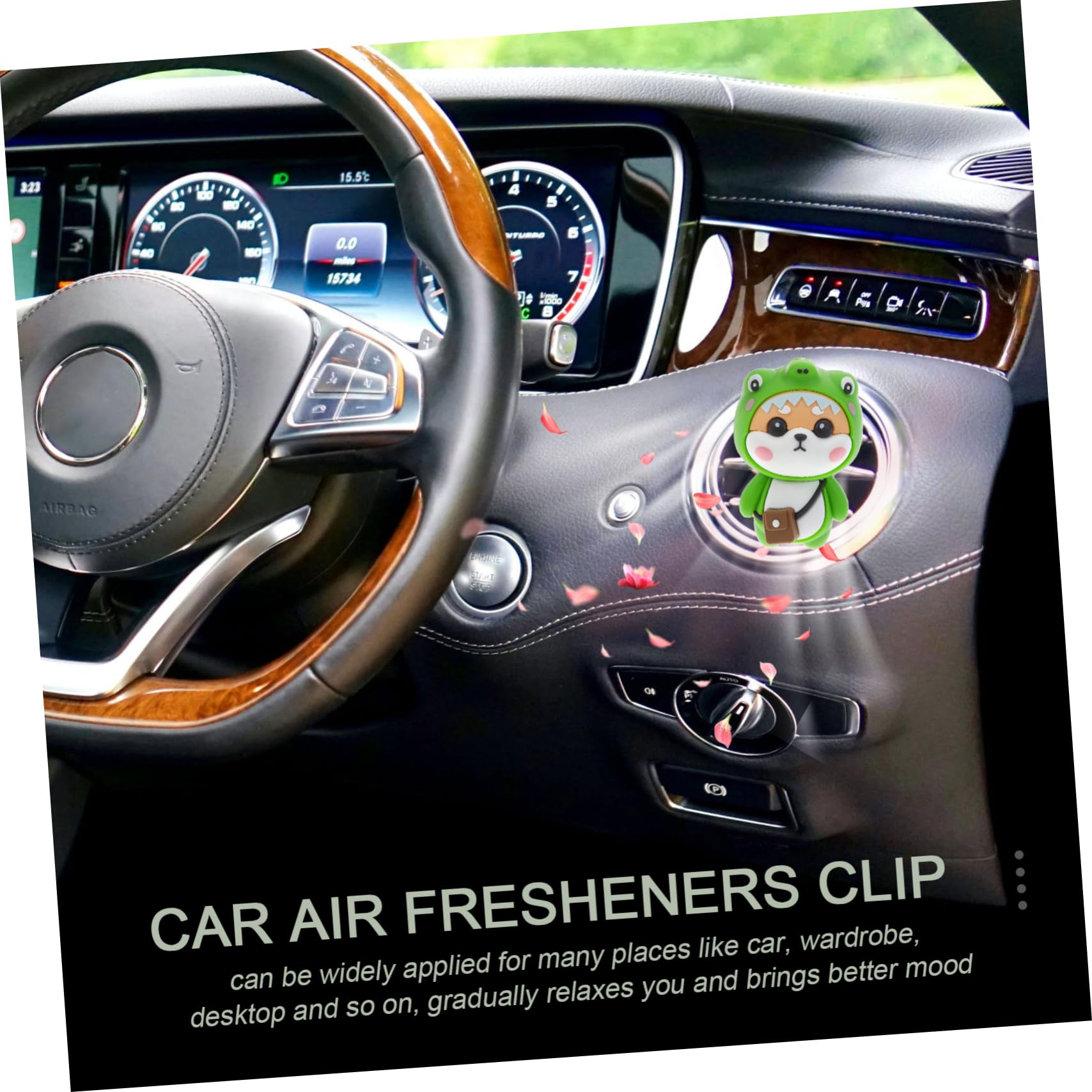 PartyKindom 3pezzi Clip Decorativa Per Ventilazione Auto Diffusore Forma Di Cagnolino Facile Da Installare Accessorio Per Interni Auto Riduce Stress e Affaticamento Durante La Guida