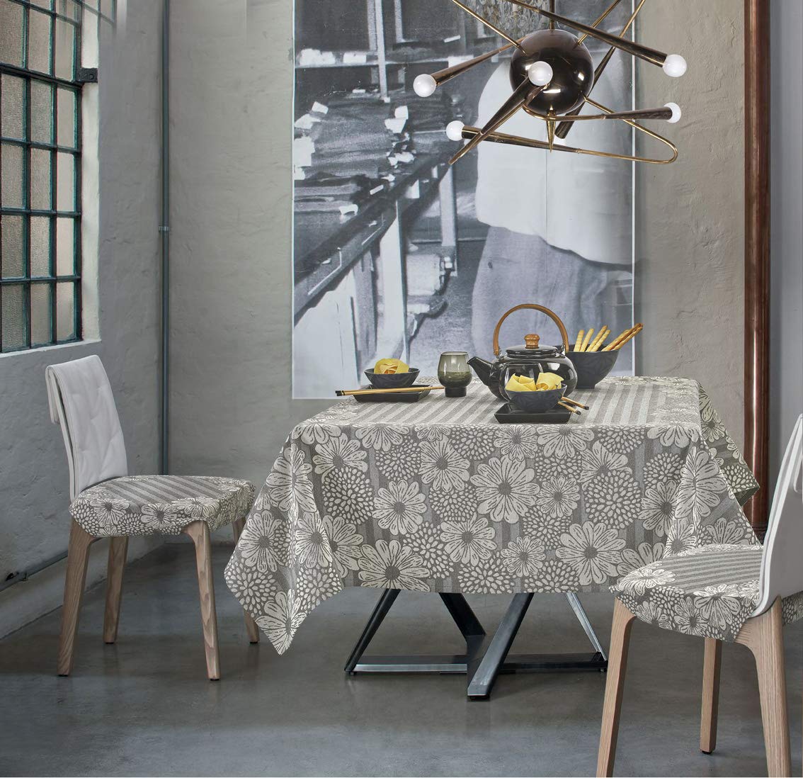 Tappeto Cucina Antiscivolo Lavabile - 55x80cm - Made In Italy - Colore Maiolica/Tortora - Foto 4