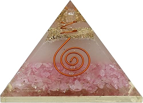 Miniatura 41 de Amazing Gemstone Pirámide de orgón grande Cristal de pirámide de turmalina negra oscura Pirámide de orgonita Pirámides de órgano Curación