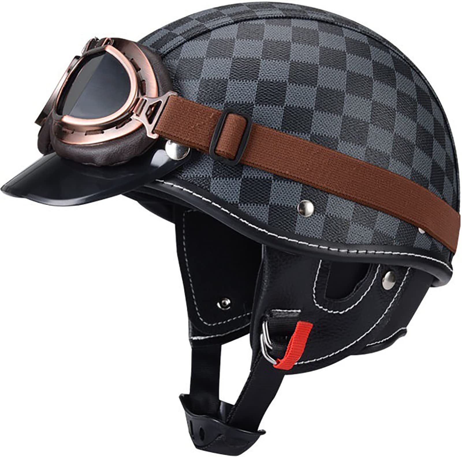 Amazon.co.jp: オープンフェイス オートバイ ベスパ ヘルメット、3/4