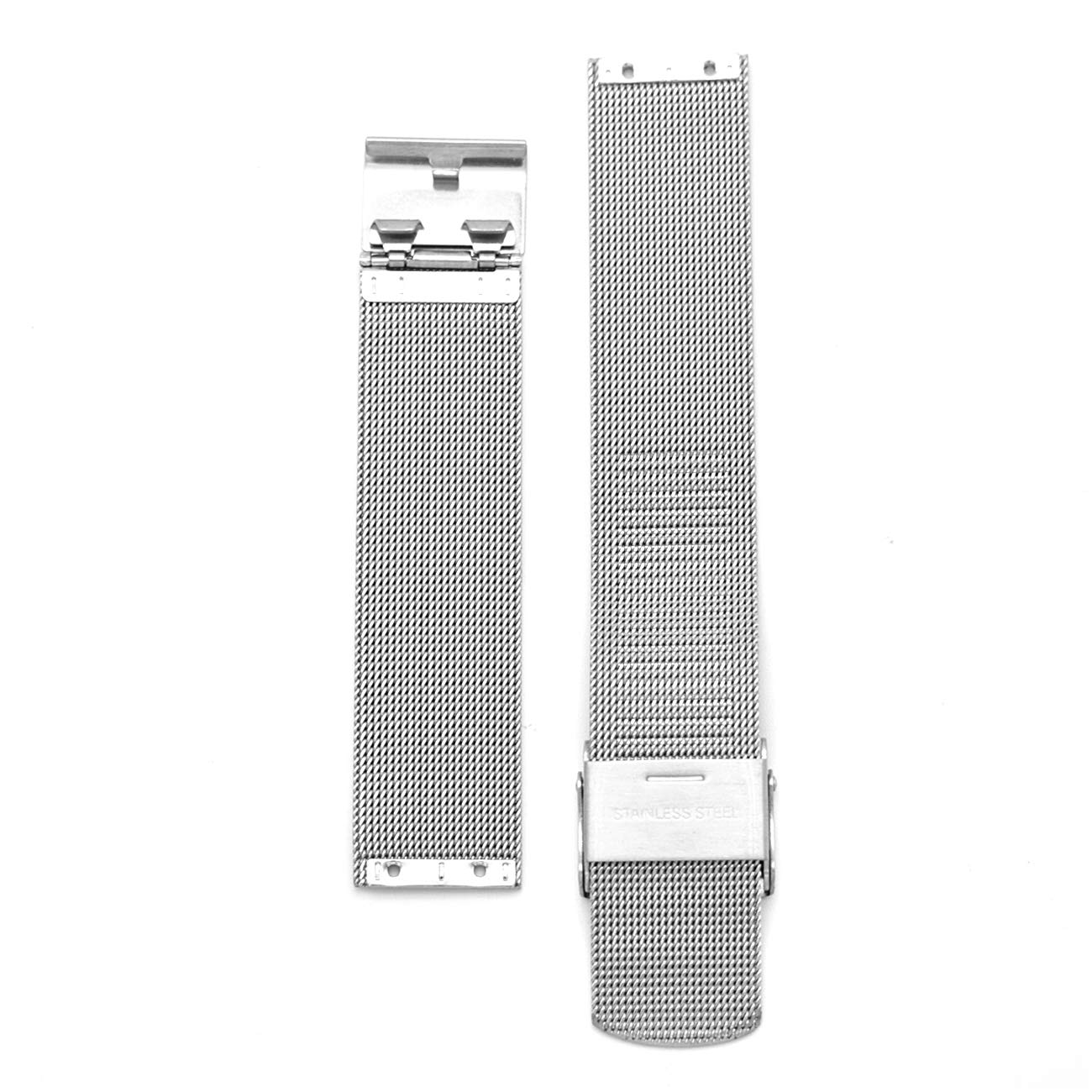 18mm Screwing Stainless Steel Watch Strap Replacement for Skagen (Silver)