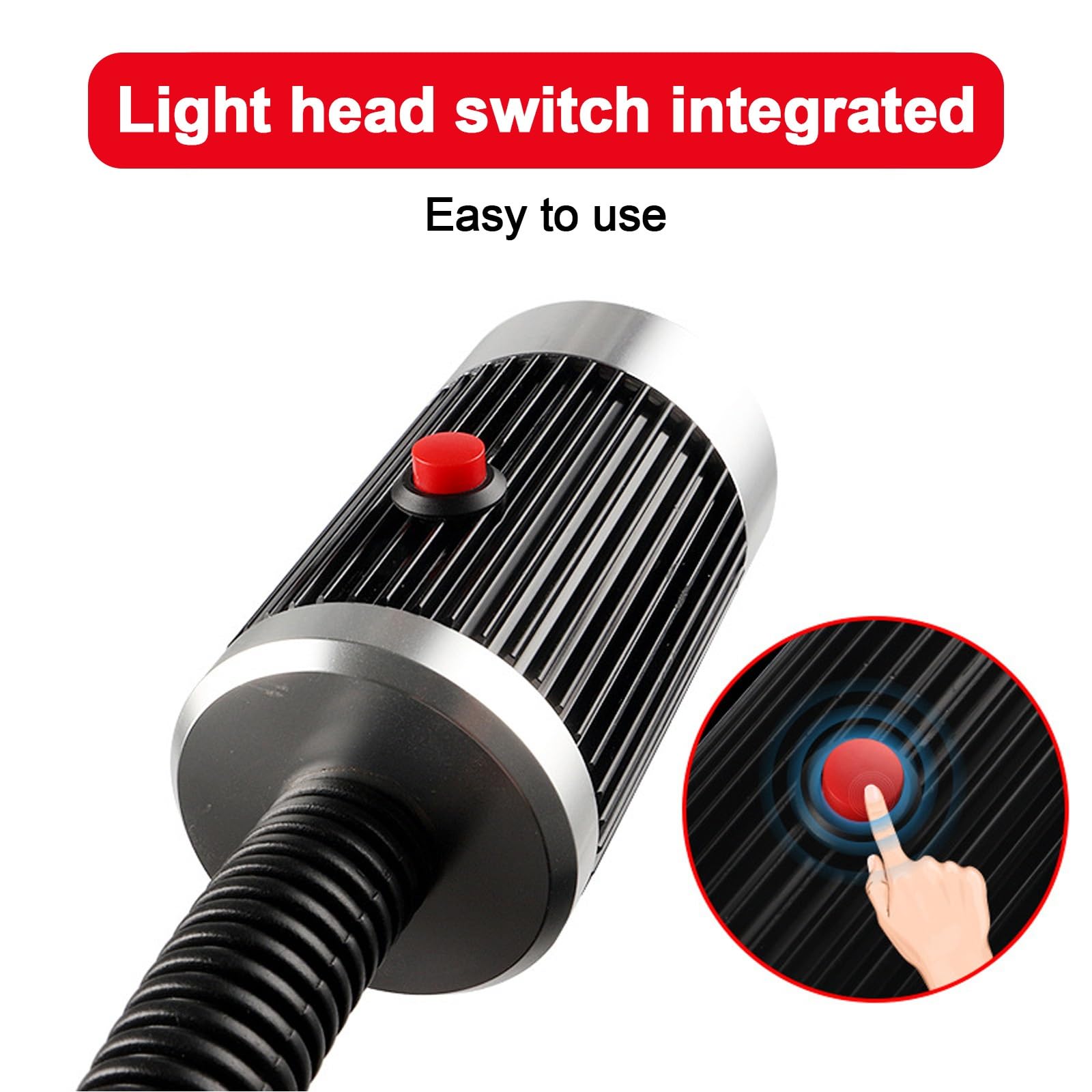 Luce da lavoro a LED, luce da lavoro a LED for macchine utensili, luce a collo d'oca 6W 220V, luce for utensili da officina for tornio, banco da lavoro, macchina da cucire, griglia(Y1-6W-24V)
