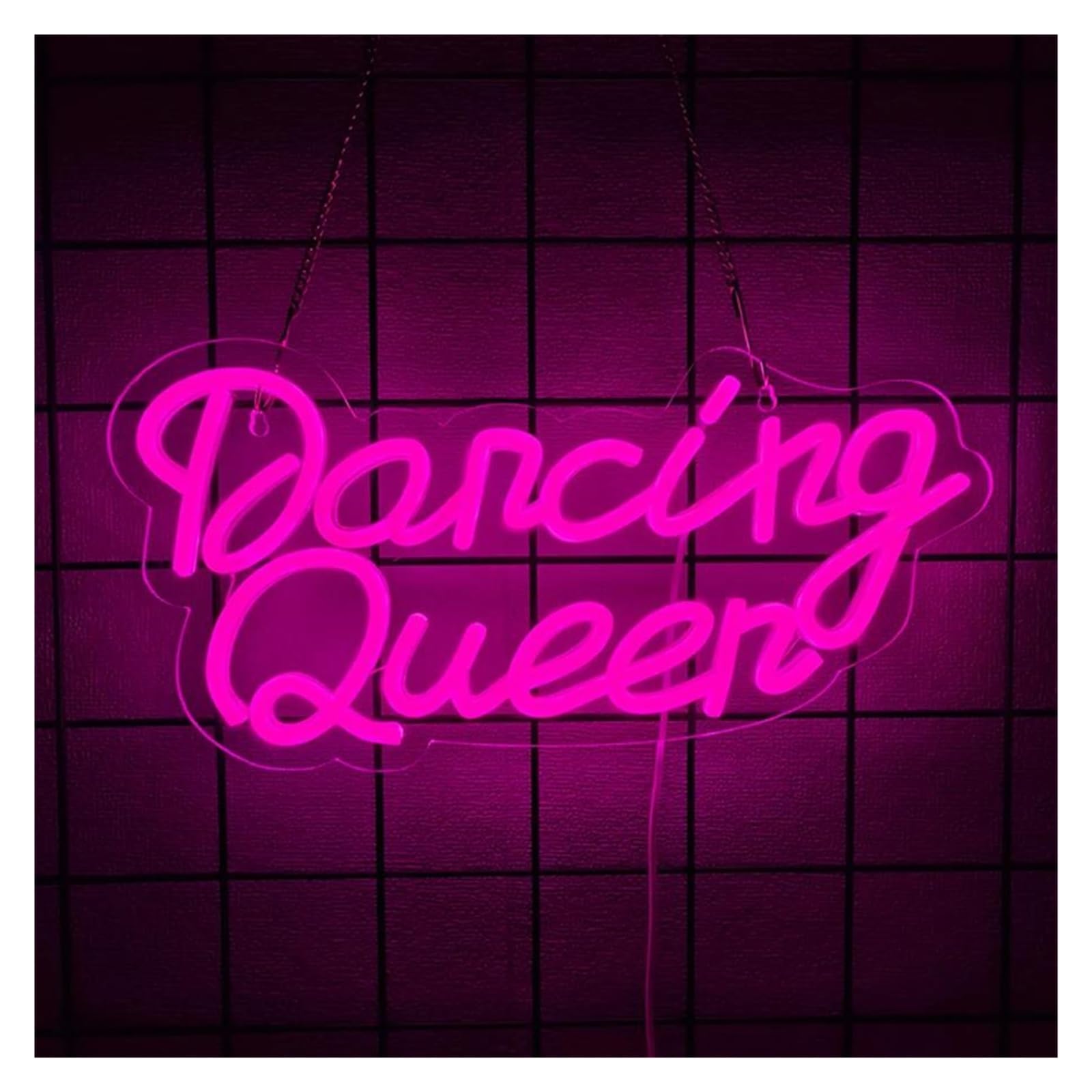 Scritta luminosa Insegna Al Neon A Dimmerabile Dancing Queen Per Gli Amanti Del Ballo, Per Feste, Bar, Sala Da Ballo, Club, Decorazione Da Parete, 36cmx18.5cm
