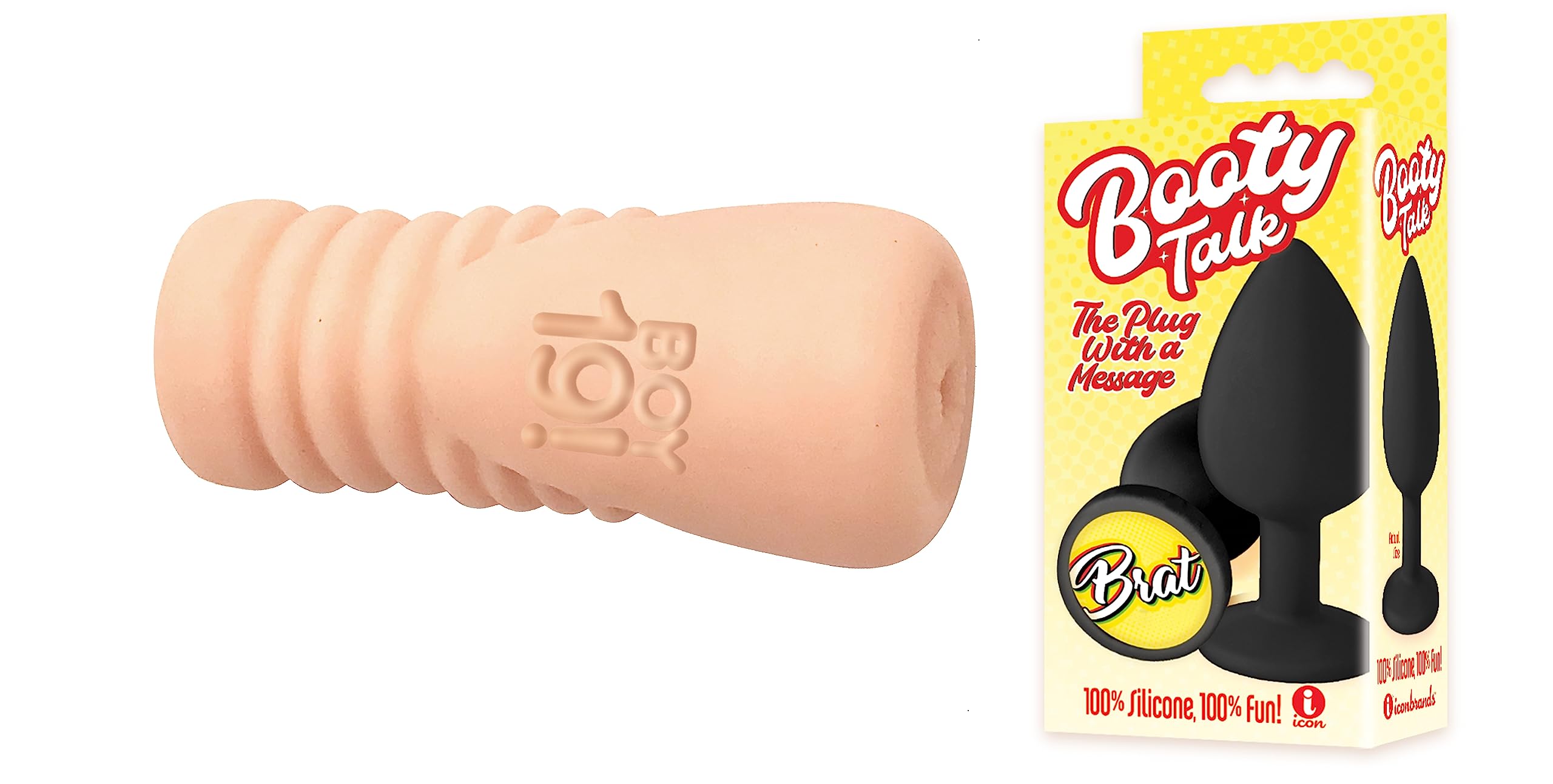 Amazon.com: Sex Toy Gift Set Bundle of Boy 19! Twink Stroker, Chad Piper  and Icon Brands Booty Talk, Silicone Butt Plug, Black, Brat : Health &  Household