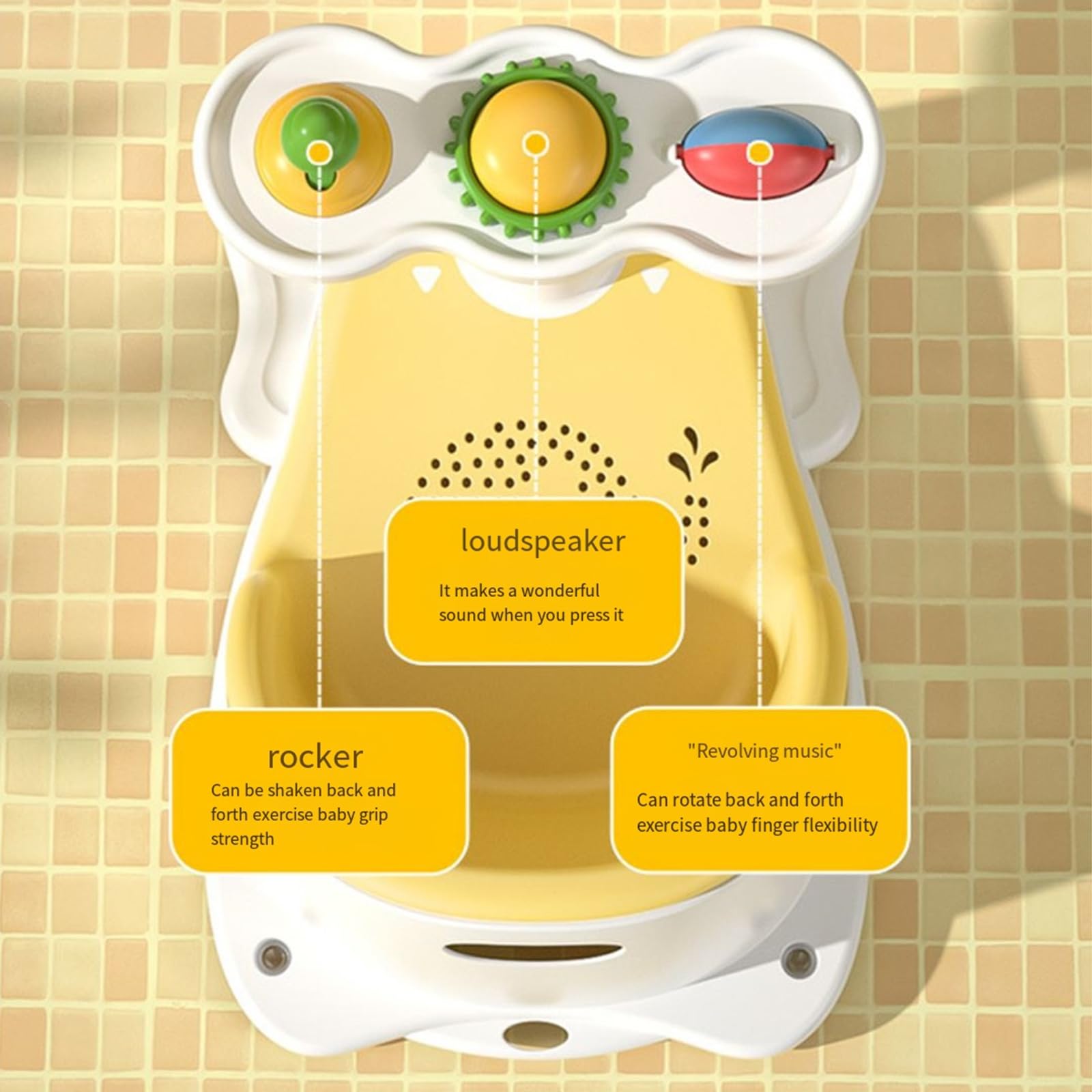 Badewannensitze Babywanne mit Saugnäpfen an der Unterseite für 6 Monate und älter, bietet Rückenlehne Badewanne Badewanne