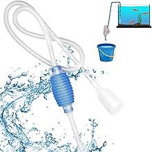 SUHAI 1 Pcs Syphon Cleaner for Aquarium,Hand Fish Tank Cleaner Fish Tank Vacuum Syphon Pump Siphon,Daily Water Changing Filter Sand Cleaning Aquarium Siphon Tank for Fish Tank Cleaning Kit