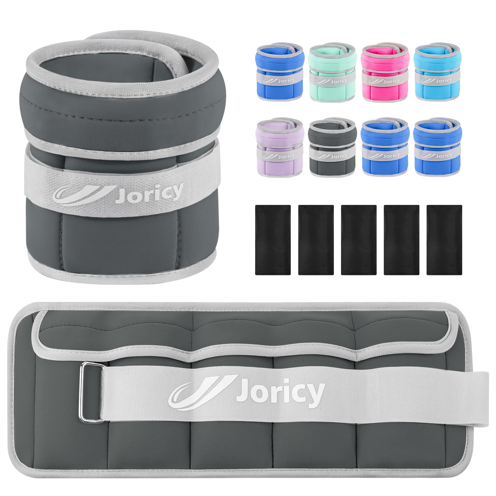 Adjustable Ankle Weights for Women Men 1 2 3 4 5 6 8 10 12 20 LBS 1