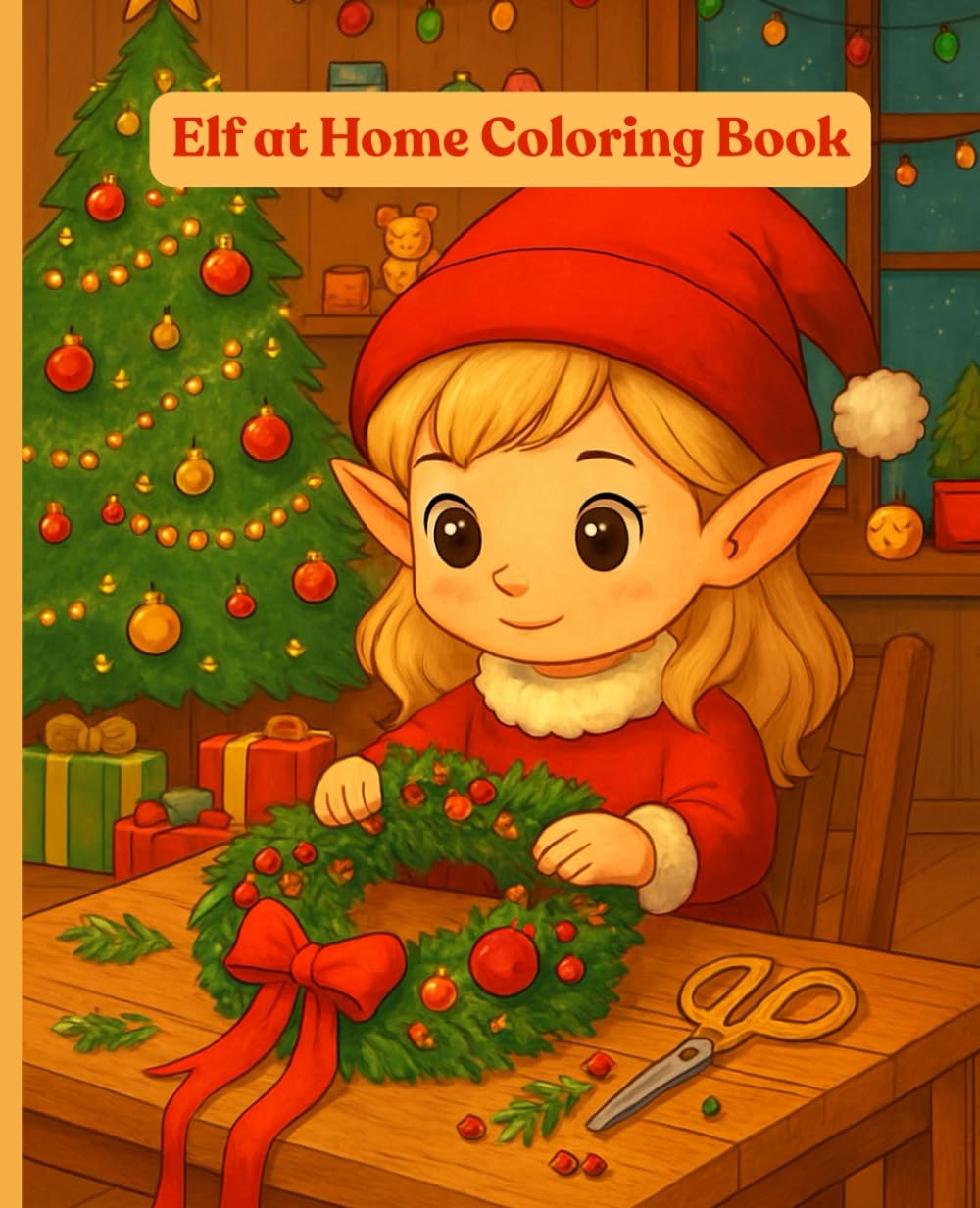 Elf at Home Coloring Book: Cute Holiday Elf Activities and Magical Home Moments