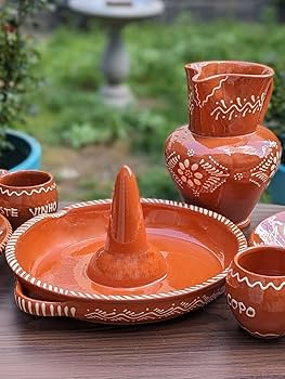 Amazon.com: Portuguese Pottery Glazed Terracotta Clay Chicken