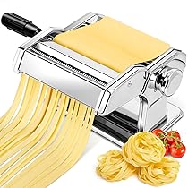 YASHE Macchina per La Pasta 2 in 1 con Kit di Pulizia, Macchina Pasta Fresca con Rullo e Taglierina Regolabili, Macchina per Tagliatelle a Doppia Larghezza per Pasta, Spaghetti, Fettuccine, Lasagne