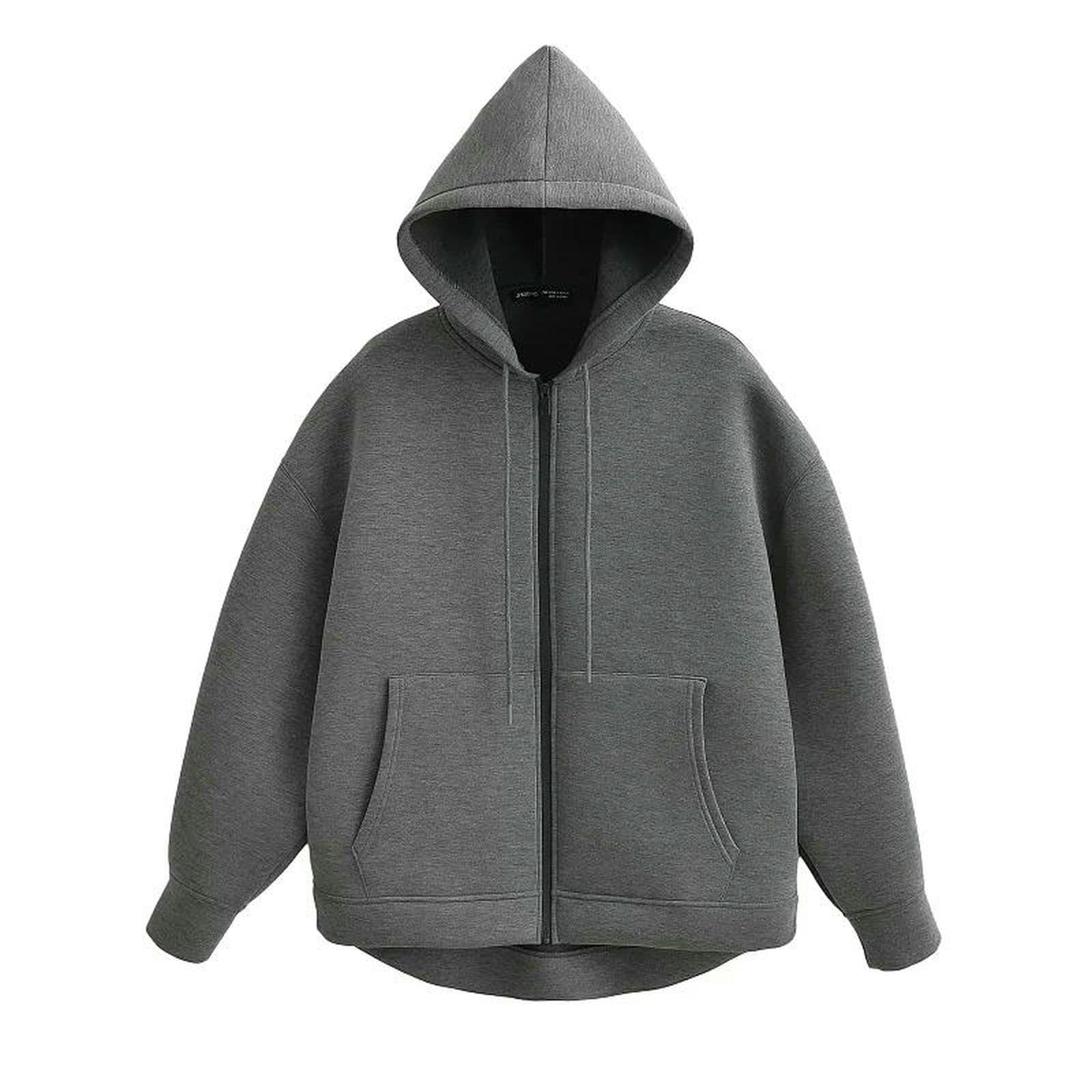 Strickjacke Damen Graue Frauen Oterwears Jacke Mantel Frühling Autumn Lässig Langarm Schwarze Jacken-dunkelgrau-s