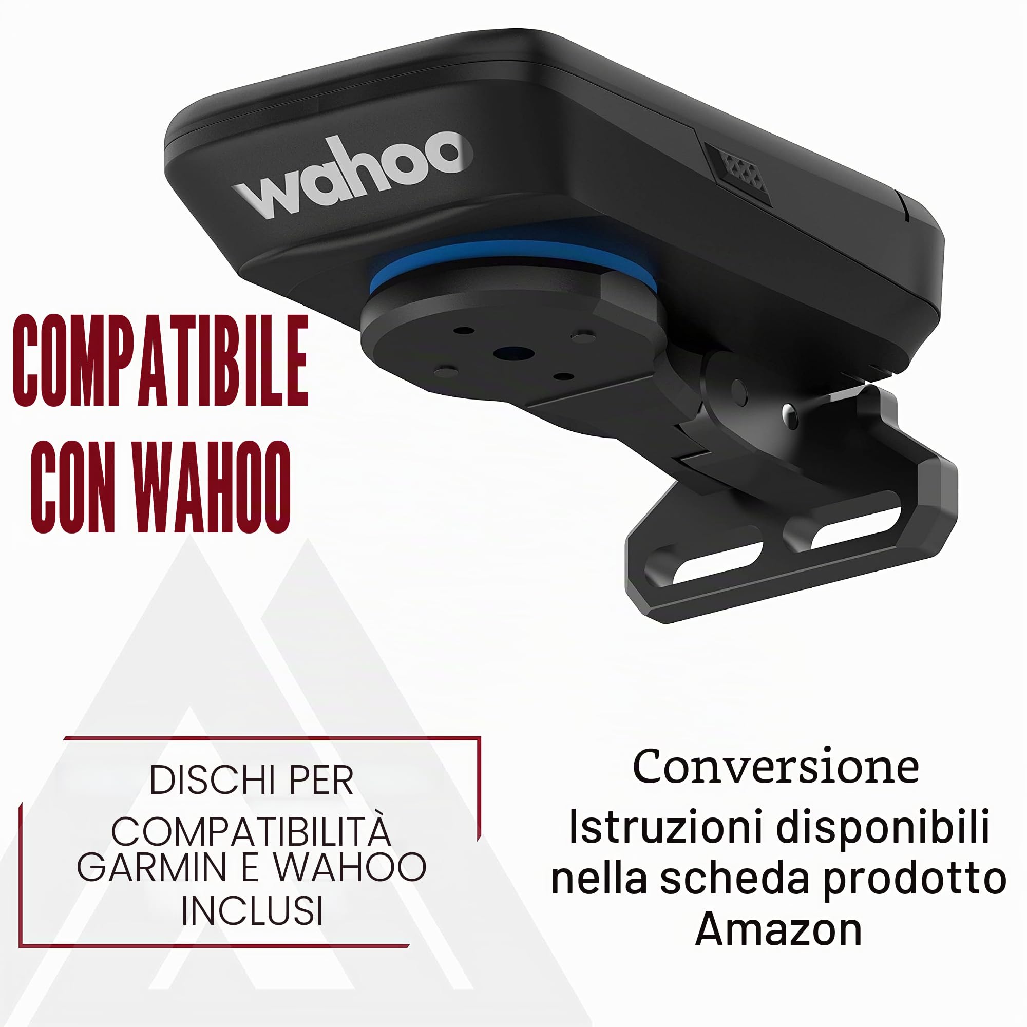 KOM Cycling Supporto per manubrio a sgancio rapido GoPro per computer Wahoo e Garmin Bike Computer (supporto per bici per Edge 1040, Elemnt Roam, Elemnt Bolt v2) compatibile con accessori GoPro