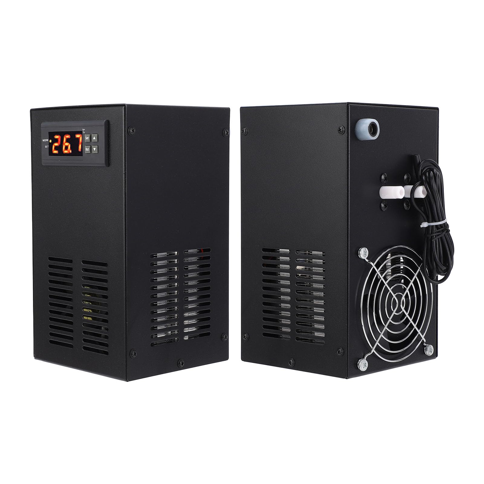 Aquarium Chiller, Digitales Display 20L Temperaturvereinbarung Wasserkühler Ruhiger Verschleiß Gegen (EU-Stecker)