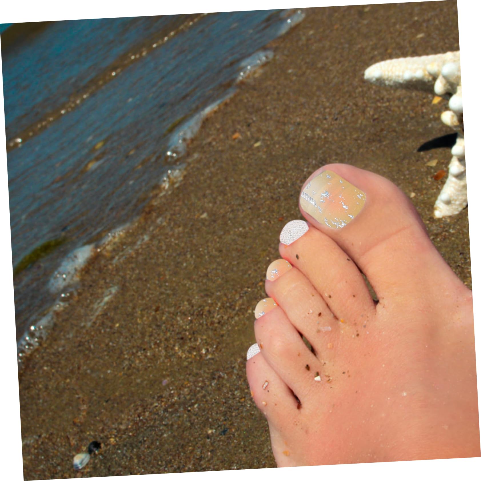 Healvian 40hojas Pegatinas Para Uñas De Pies Diseños Autoadhesivos De Manicura Para Mujeres Decoraciones Únicas y Coloridas Fácil Aplicación y Retiro Para y Compartir Momentos