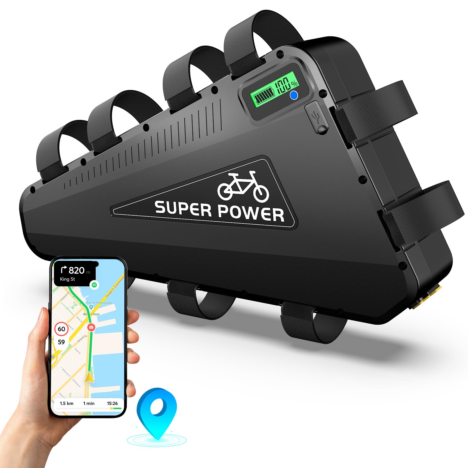 LG/Cell Batteria bici elettrica triangolo 48V 30AH 1500W 1000W 500W motor
