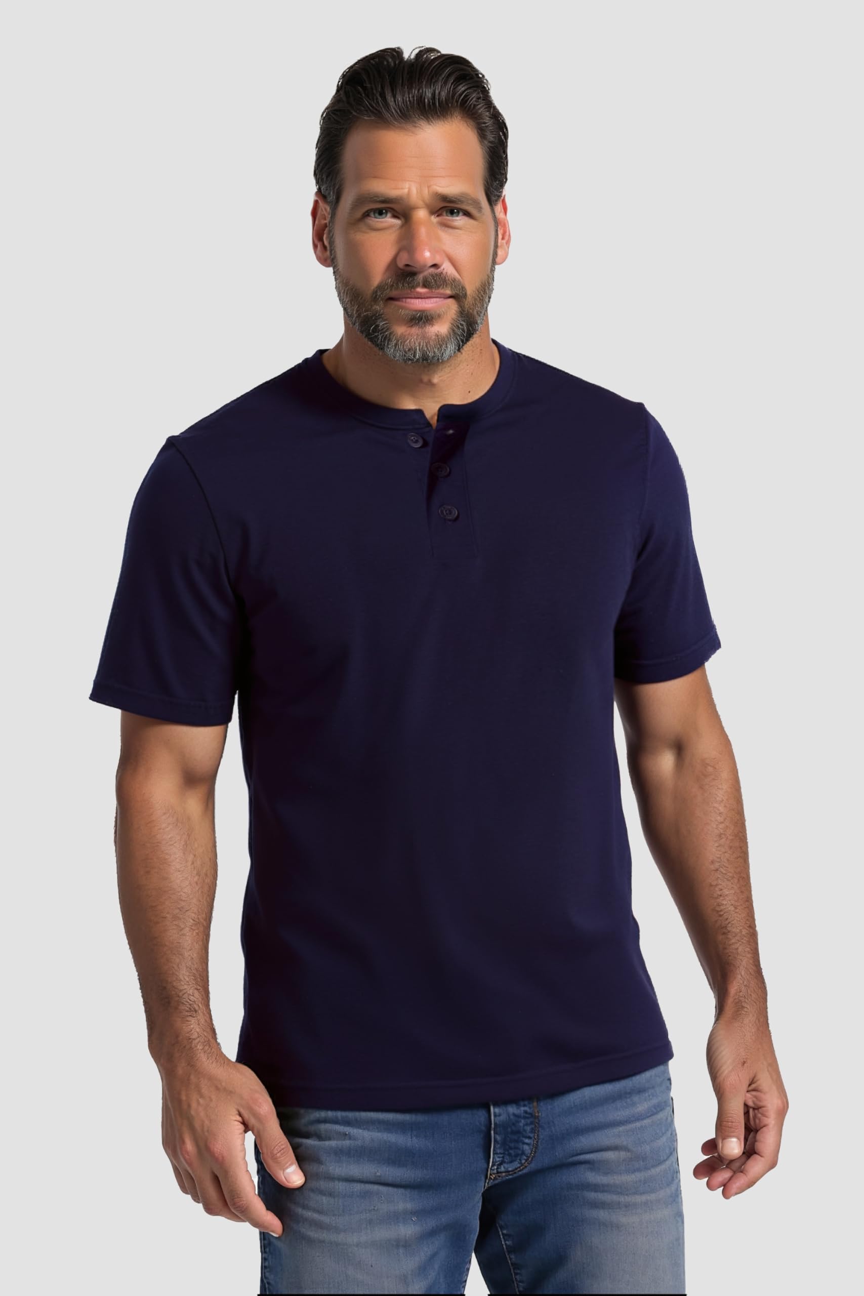 JP 1880 Maglie Serafino in Confezione Doppia con Scollo Rotondo e abbottonatura 708420
