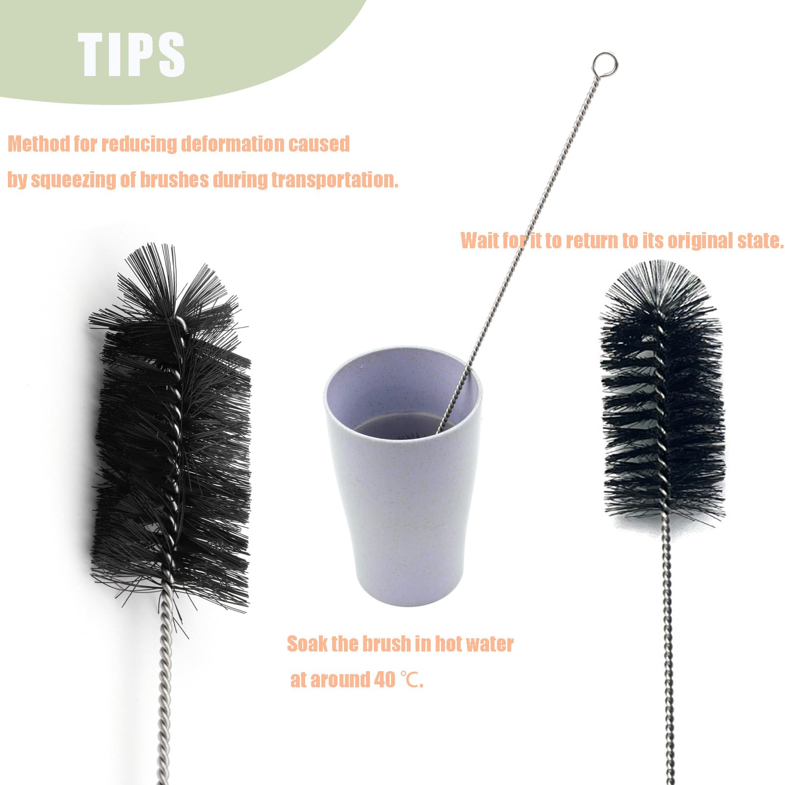 Cepillos de limpieza, 16 cepillos de limpieza de tubos, cepillos de limpieza de tuberías, cepillo de botellas, para lavar botellas de agua de cuello estrecho, tarros, tetera, boquilla, máquina de café