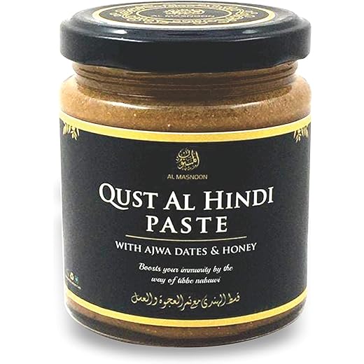 Al Masnoon Qust Al Hindi Paste With Ajwa Dates & Honey 250g / Made with 100% Natural Honey (pack of 1)