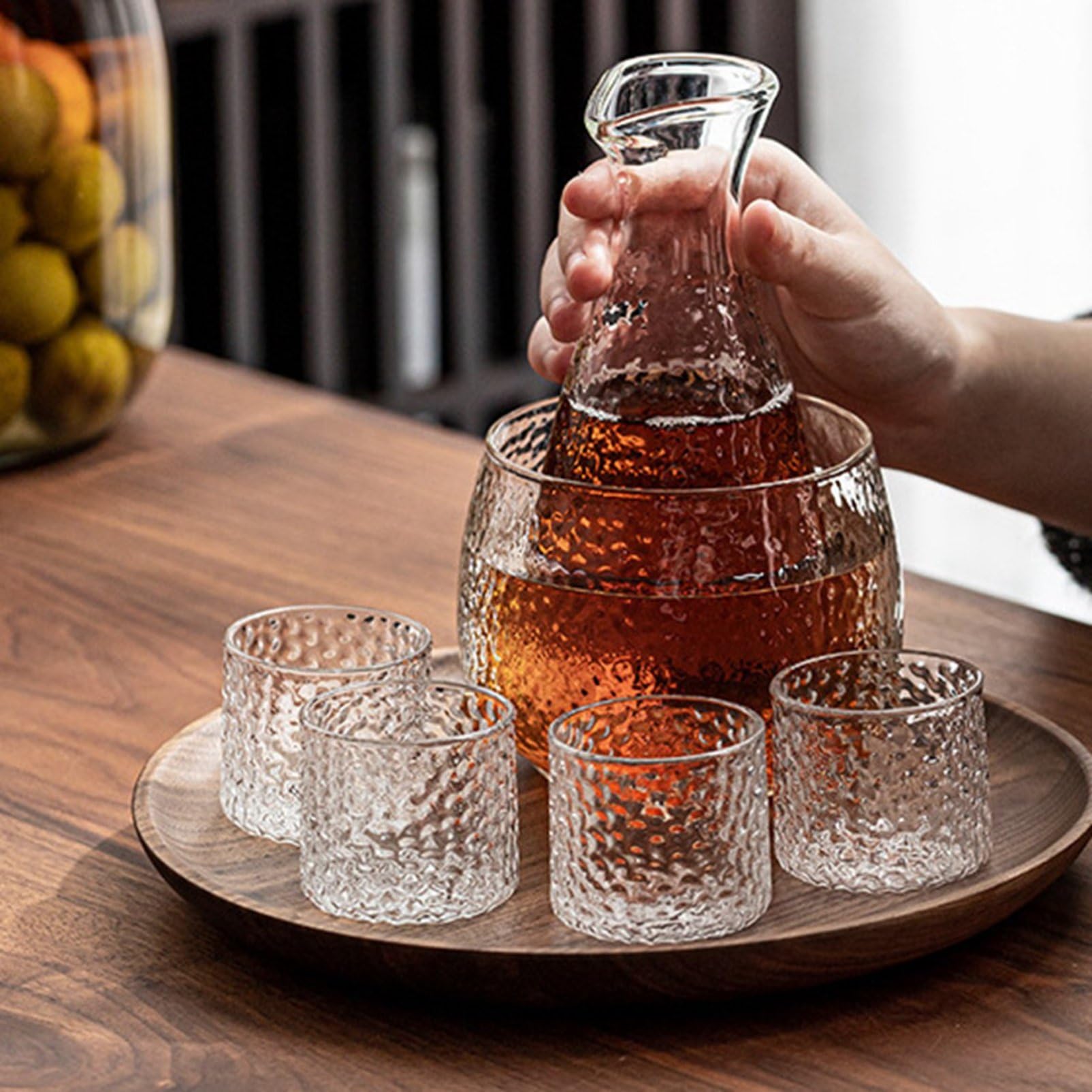 Amazon.co.jp: 冷酒器 ガラス徳利セット 和酒徳利セット 徳利 とっくり