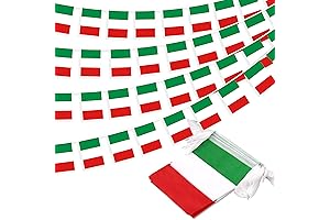 Mini Italian Flags Bunting Banner for Festive Decor